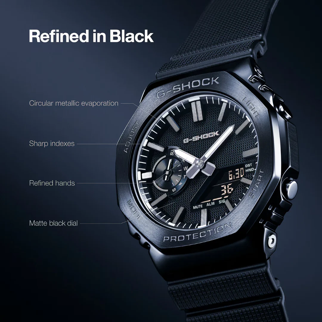 CASIO G-SHOCK GM-2100LXB-1ADR LUXE BLACK G-STEEL ANALOG-DIGITAL MEN WATCH - Image 3