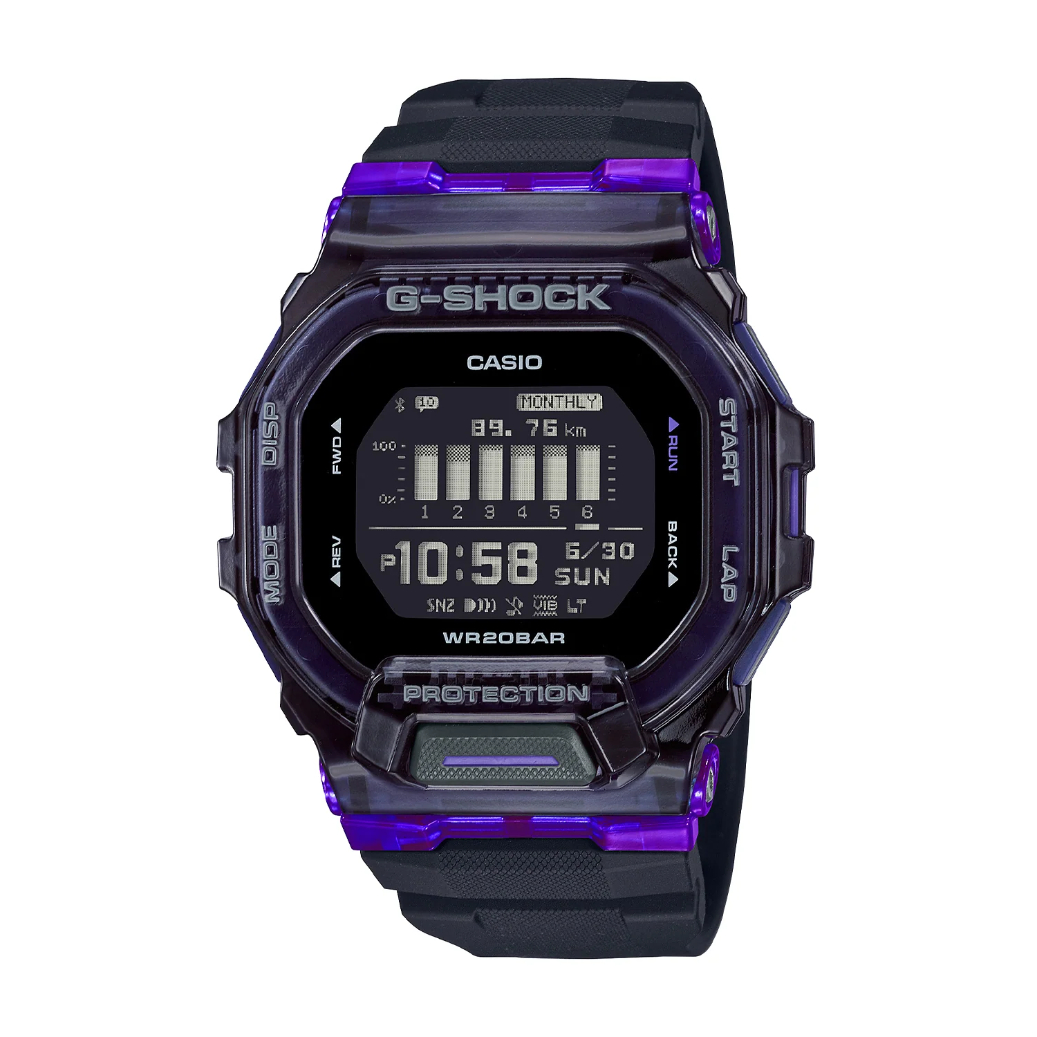 CASIO G-SHOCK SPORTS GBD-200SM-1A6DR DIGITAL SPECIAL COLOUR MODELS PURPLE WATCH