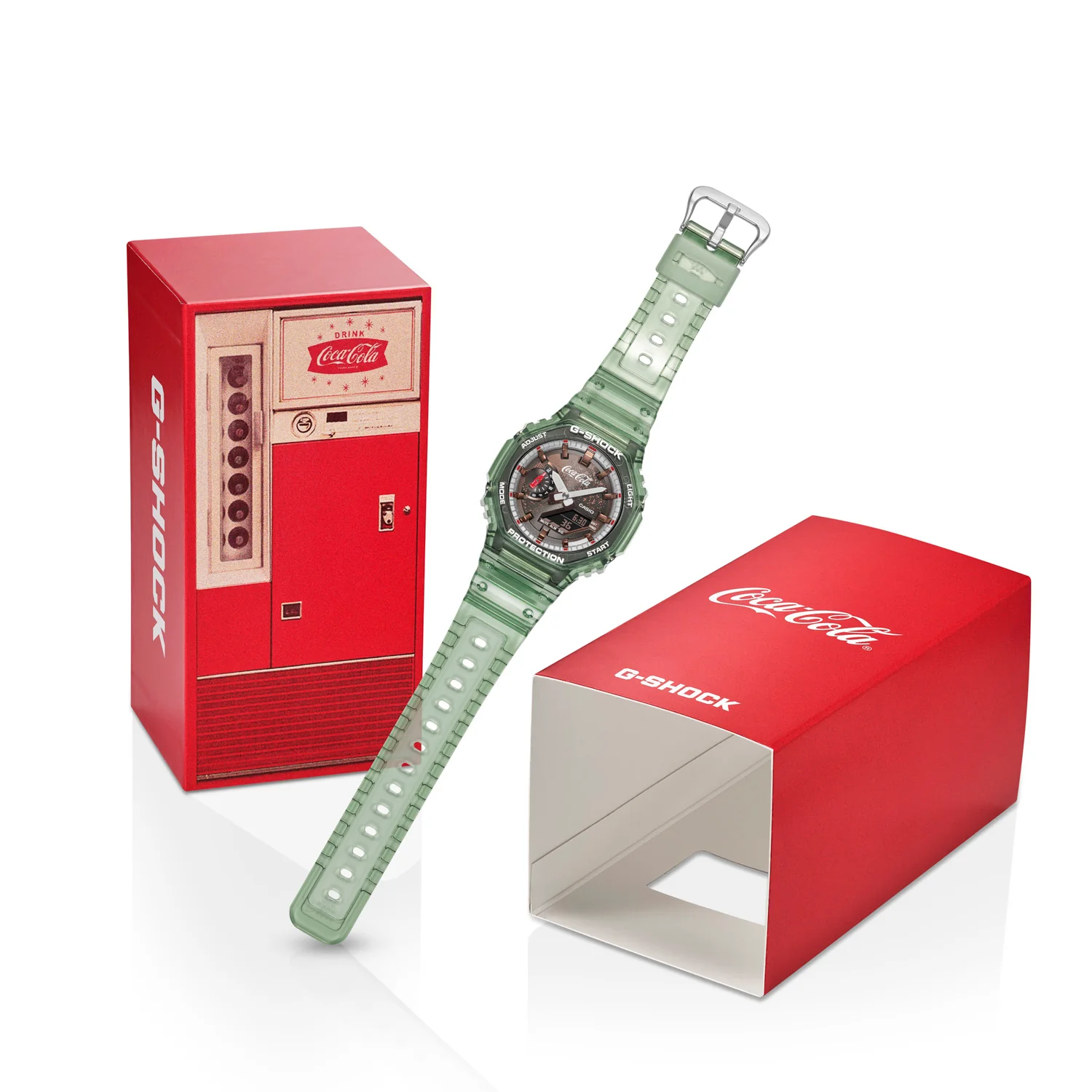 CASIO G-SHOCK X COCA-COLA GA-2100CC-3ADR ANALOG-DIGITAL MEN WATCH - Image 10