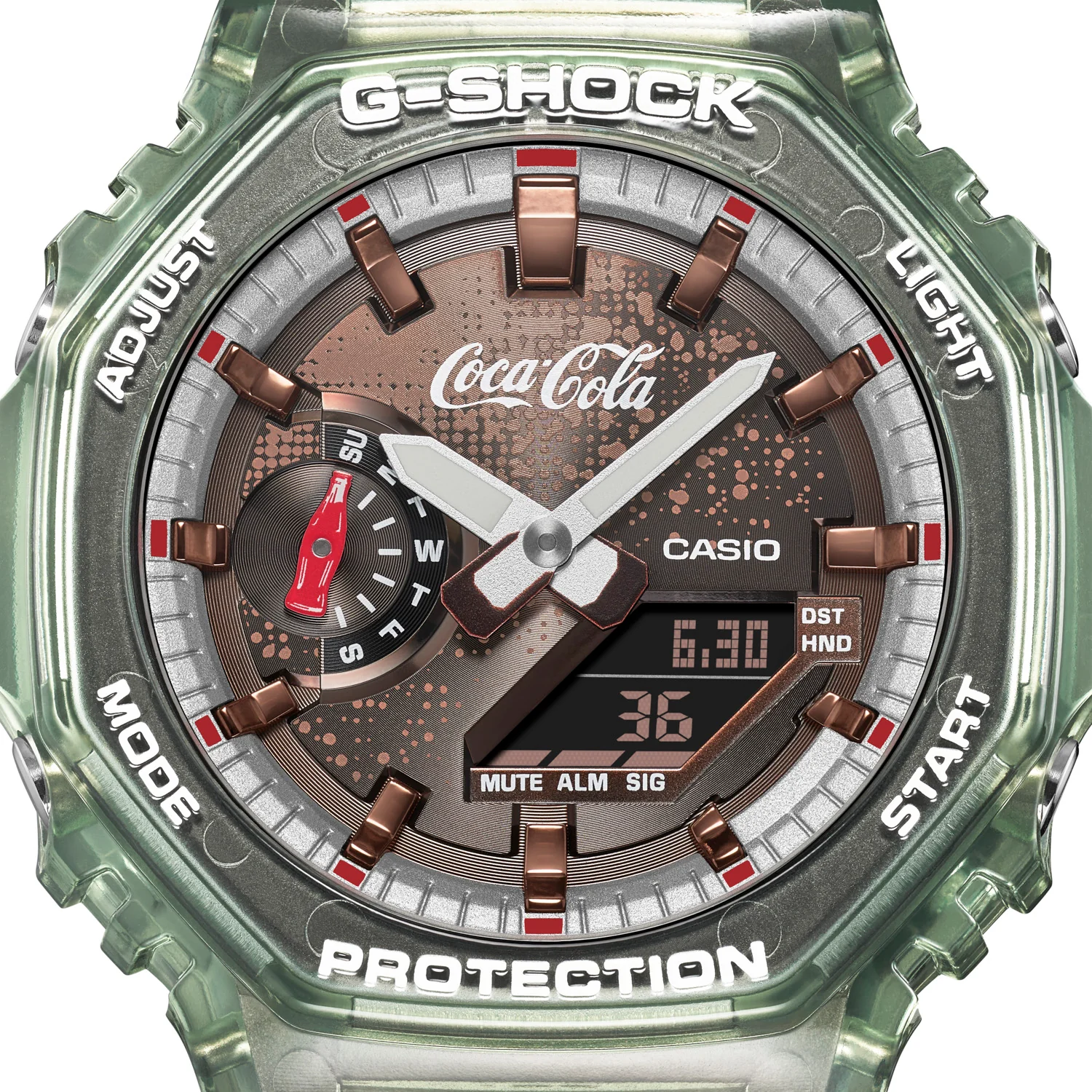 CASIO G-SHOCK X COCA-COLA GA-2100CC-3ADR ANALOG-DIGITAL MEN WATCH - Image 3