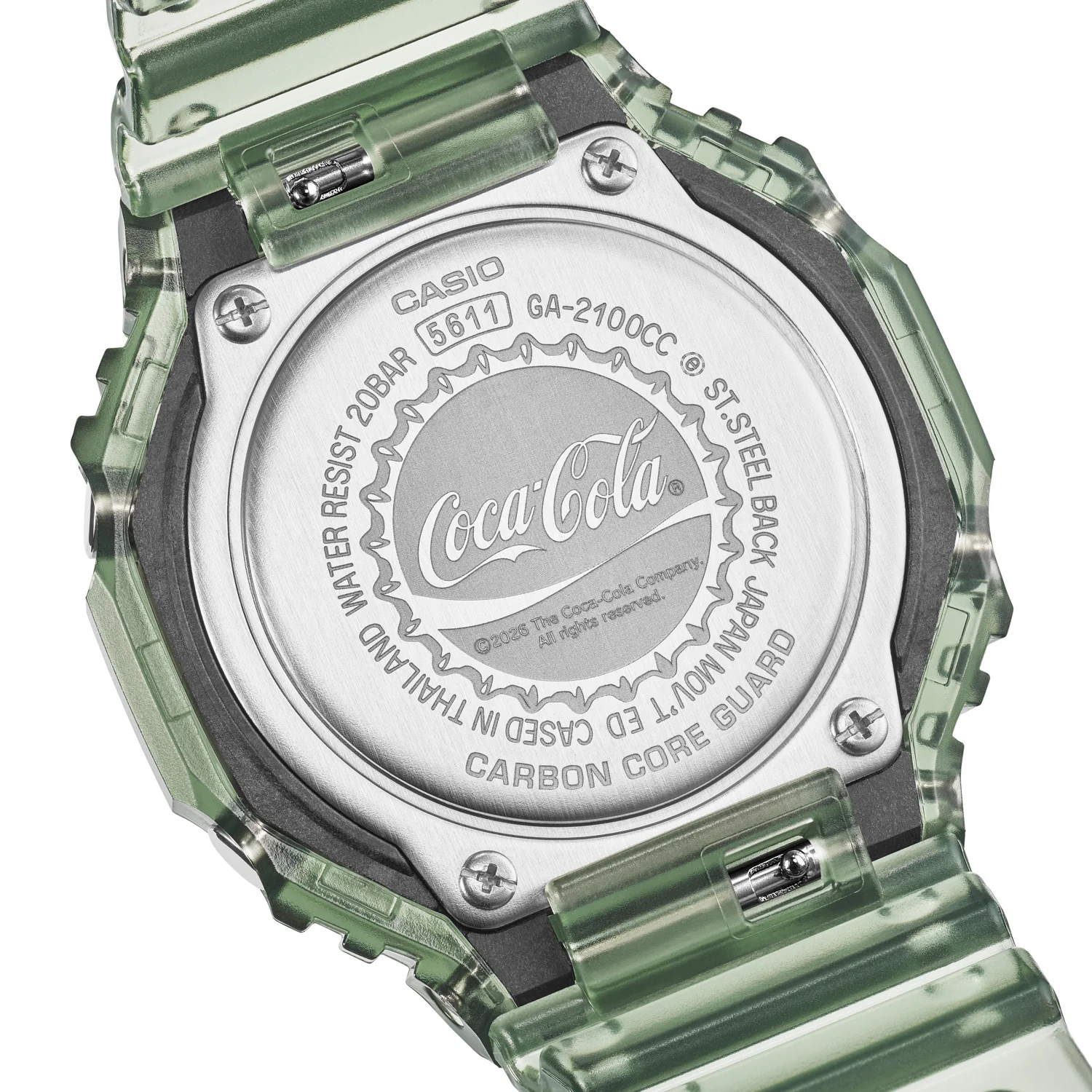 CASIO G-SHOCK X COCA-COLA GA-2100CC-3ADR ANALOG-DIGITAL MEN WATCH - Image 4