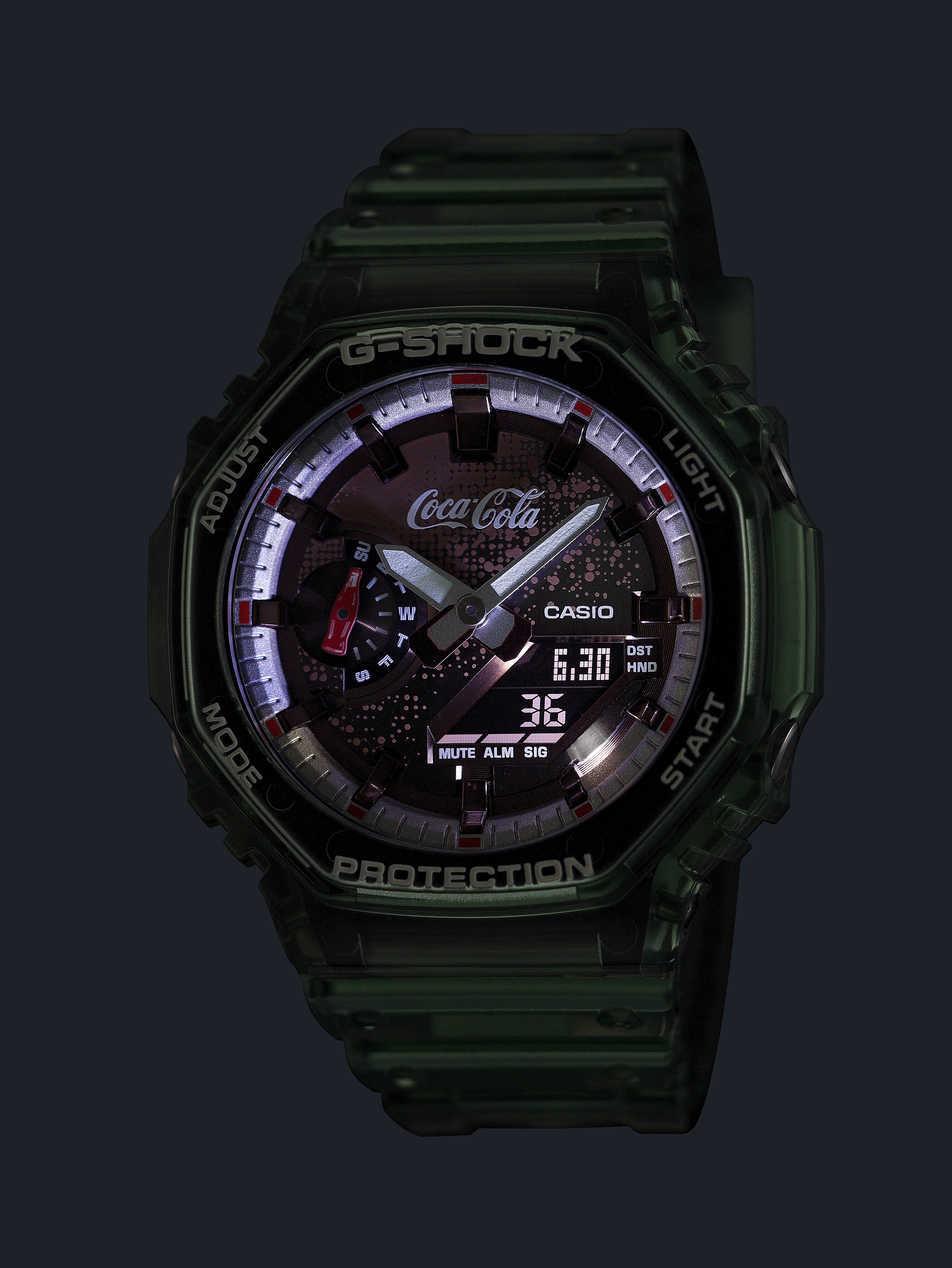 CASIO G-SHOCK X COCA-COLA GA-2100CC-3ADR ANALOG-DIGITAL MEN WATCH - Image 8