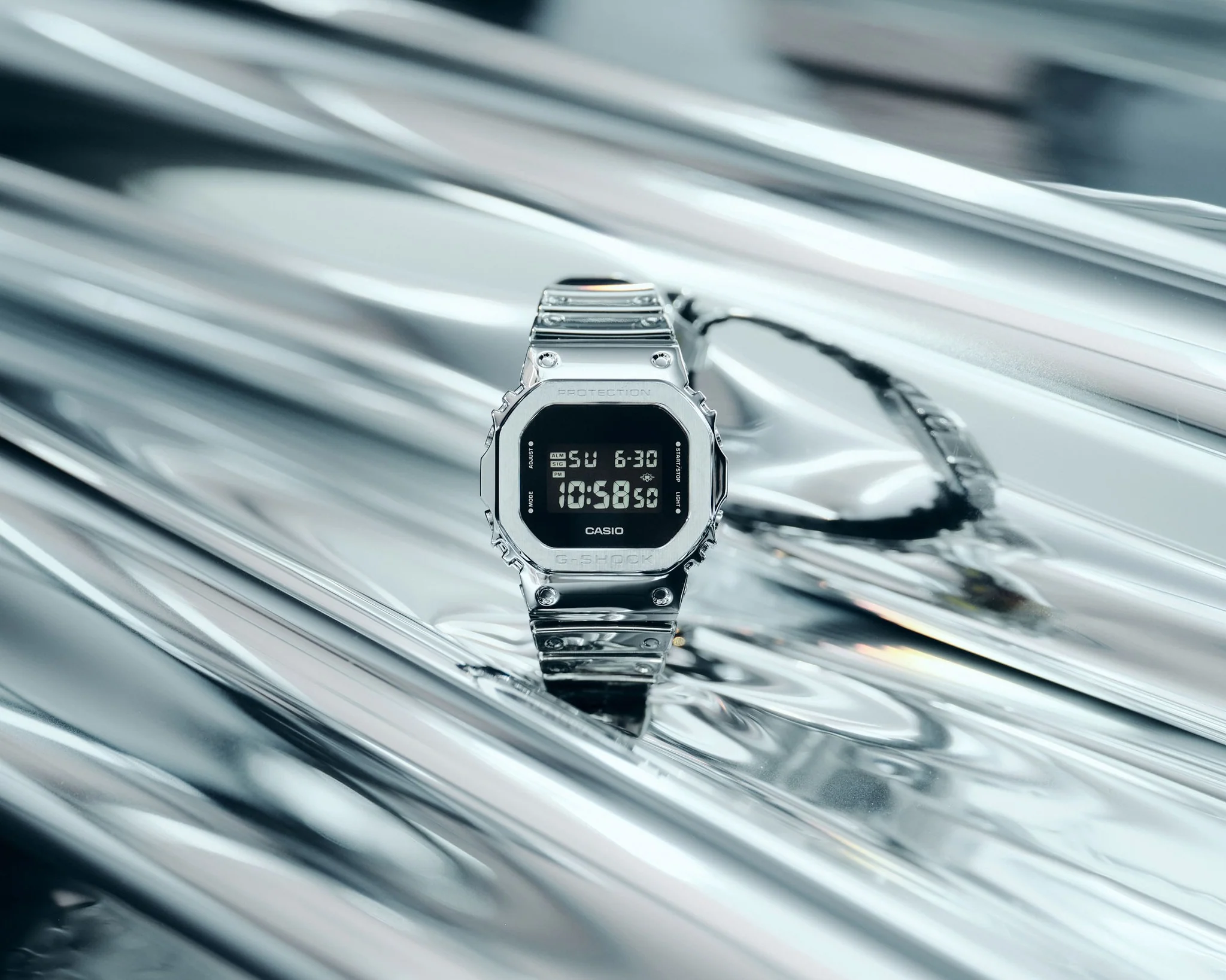 CASIO G-SHOCK G-STEEL GM-5600YM-8DR FINE METALLIC DIGITAL SILVER WATCH - Image 12