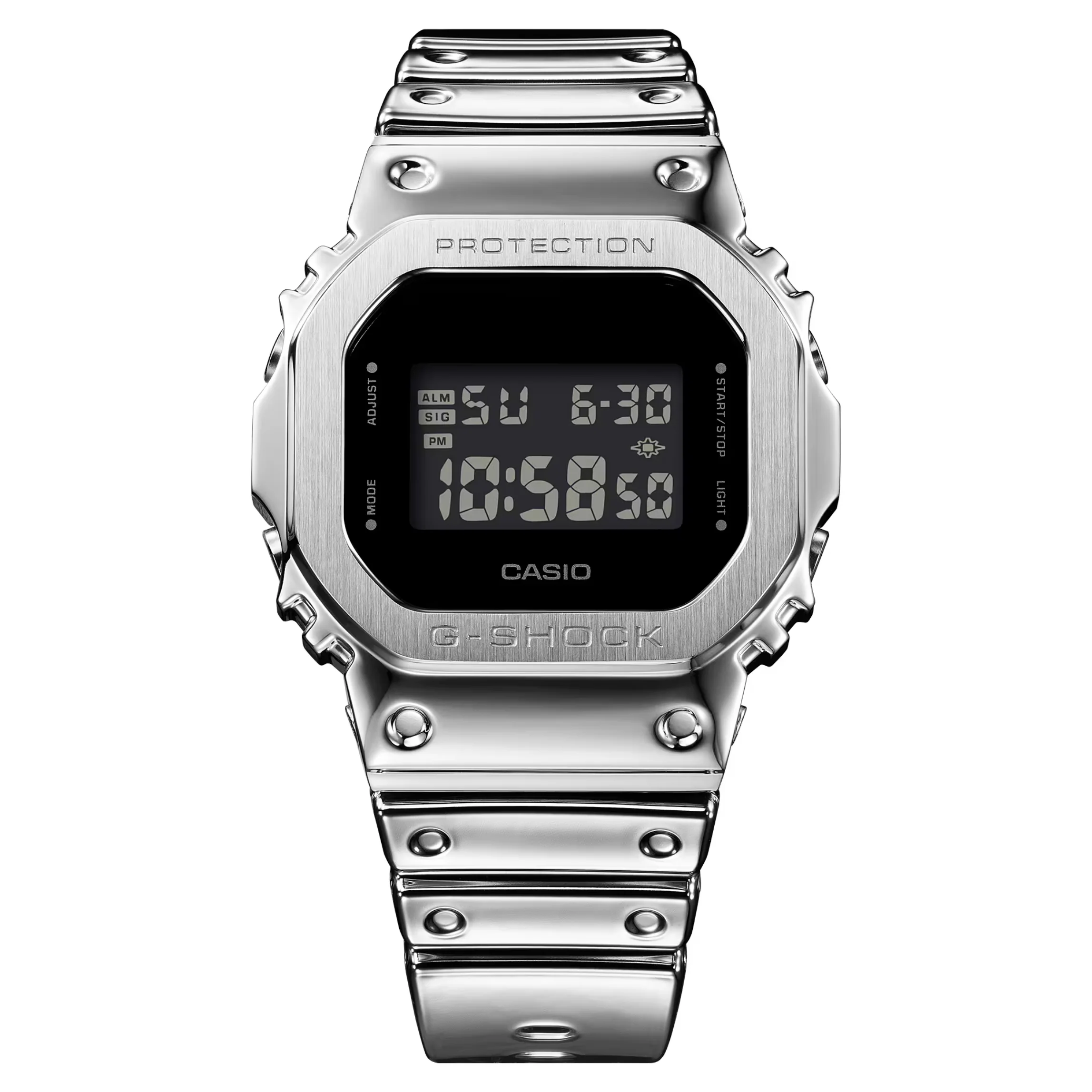 CASIO G-SHOCK G-STEEL GM-5600YM-8DR FINE METALLIC DIGITAL SILVER WATCH - Image 2
