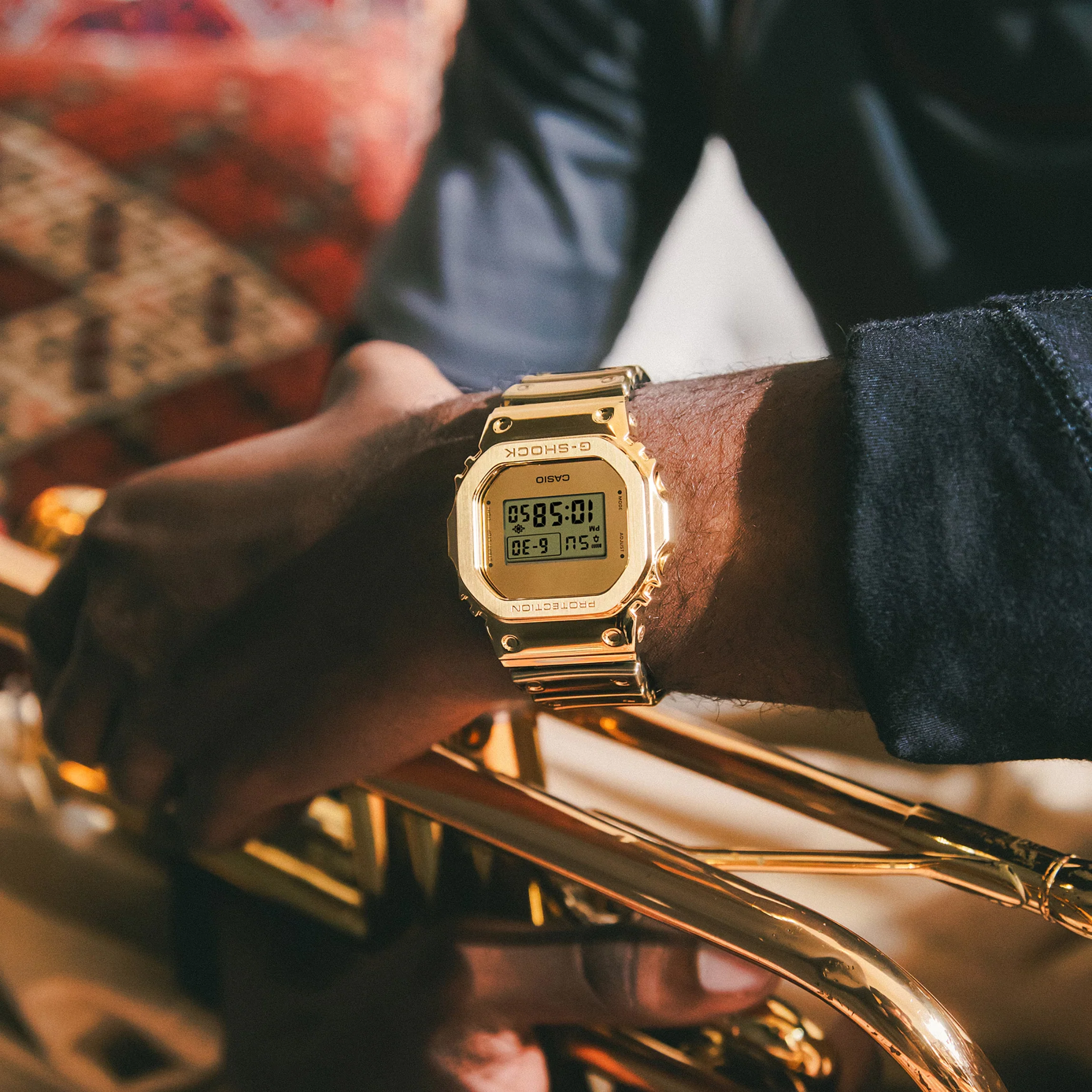 CASIO G-SHOCK G-STEEL GM-5600YMG-9DR FINE METALLIC DIGITAL GOLD WATCH - Image 6