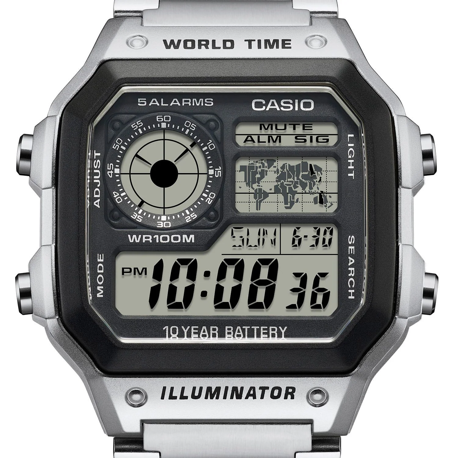 CASIO GENERAL AE-1200WHD-1AVDF DIGITAL SILVER MEN WATCH - Image 7