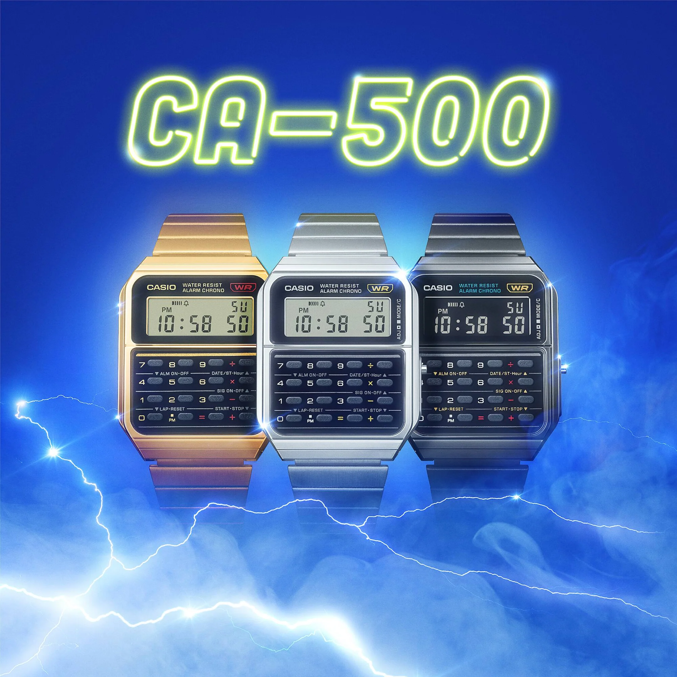 CASIO GENERAL VINTAGE CA-500WEGG-1BDF DIGITAL CALCULATOR MEN WATCH - Image 3