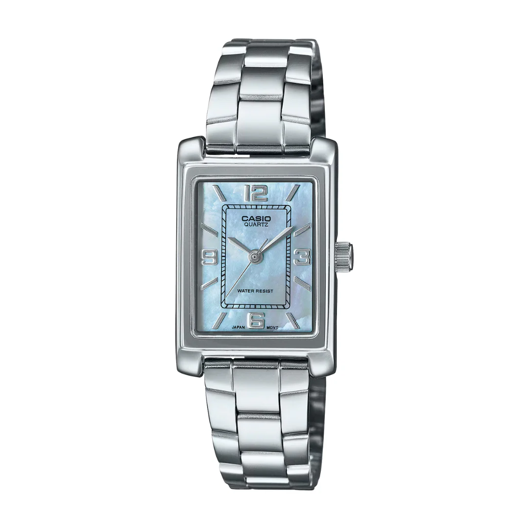 CASIO GENERAL LTP-1234DS-2ADF ANALOG SILVER WOMEN WATCH