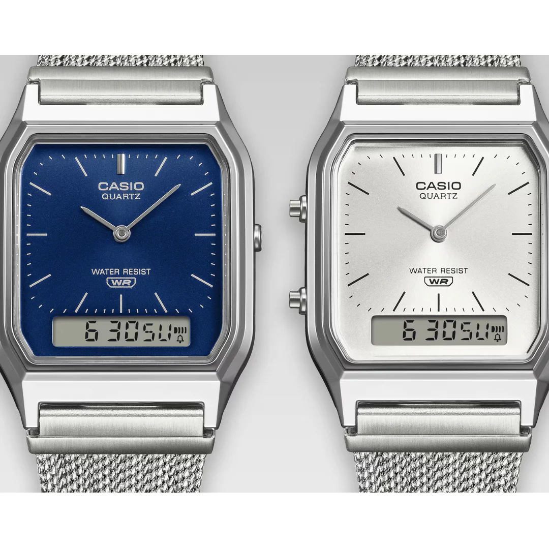 CASIO GENERAL VINTAGE AQ-230EM-2ADF ANALOG-DIGITAL BLUE UNISEX WATCH - Image 4