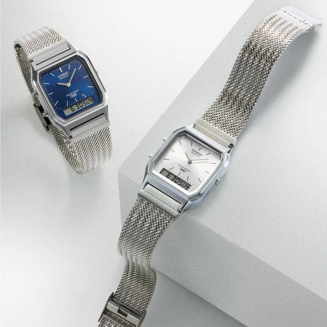 CASIO GENERAL VINTAGE AQ-230EM-2ADF ANALOG-DIGITAL BLUE UNISEX WATCH - Image 7