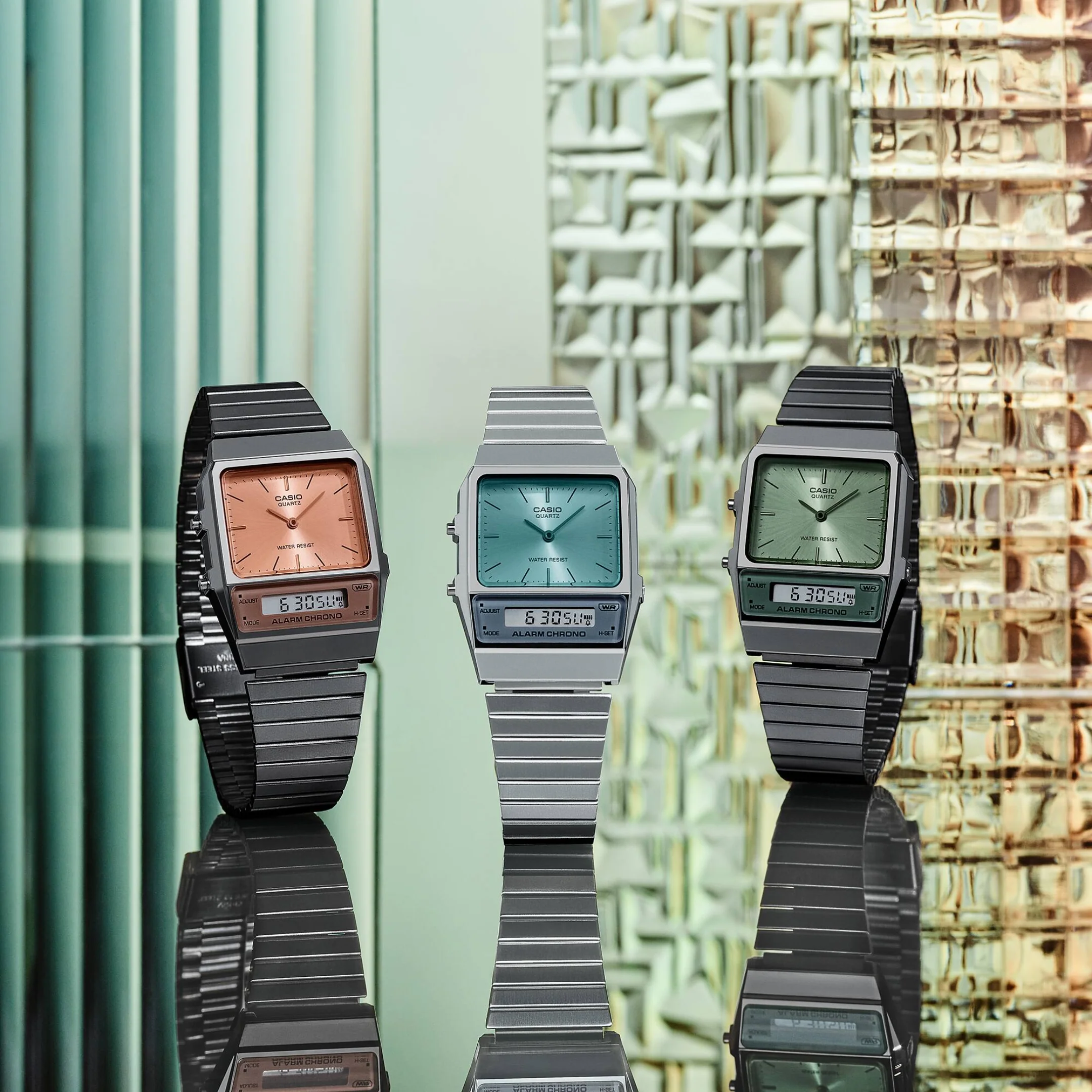 CASIO GENERAL VINTAGE AQ-800EC-2ADF ANALOG-DIGITAL SILVER WOMEN WATCH - Image 4
