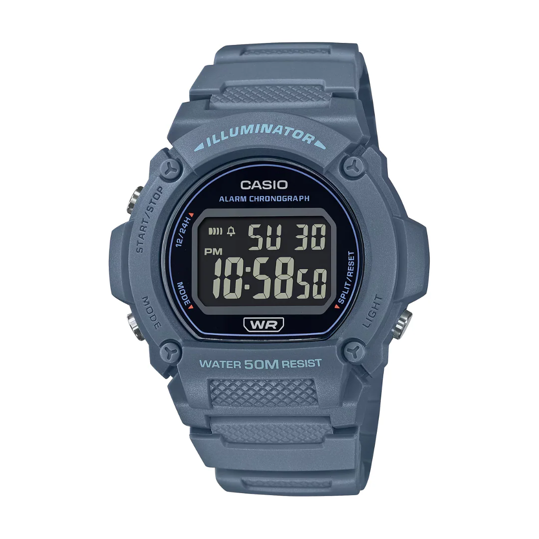 CASIO GENERAL W-219HC-2BVDF ILLUMINATOR DIGITAL MEN WATCH
