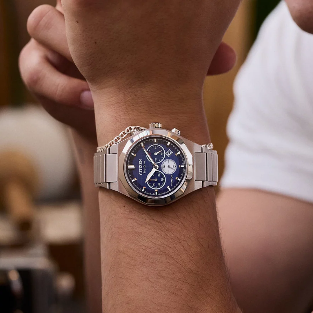 CITIZEN CA4691-59L SUPER TITANIUM ECO-DRIVE CHRONOGRAPH MEN WATCH - Image 4