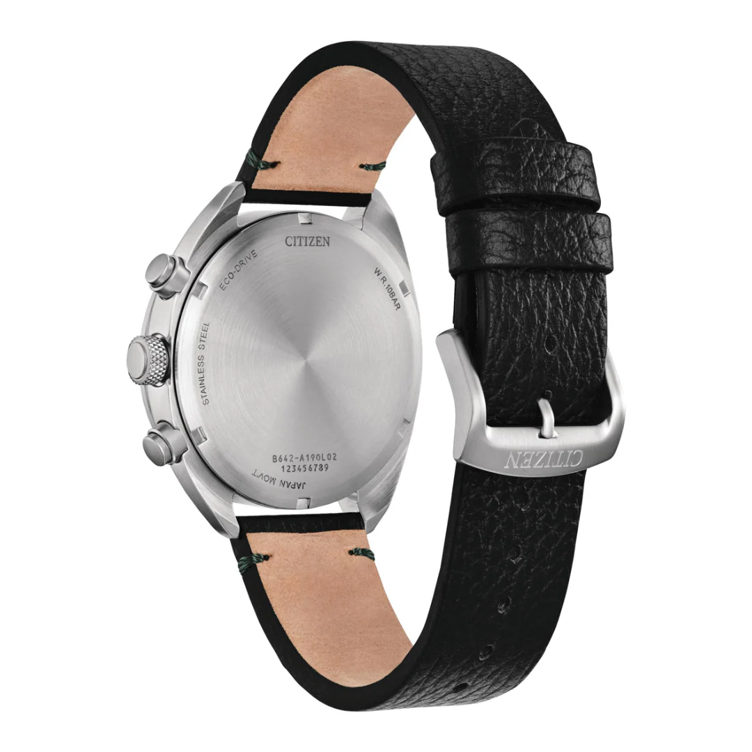 CITIZEN CA7041-07X ECO-DRIVE CHRONOGRAPH LEATHER MEN WATCH - Image 2