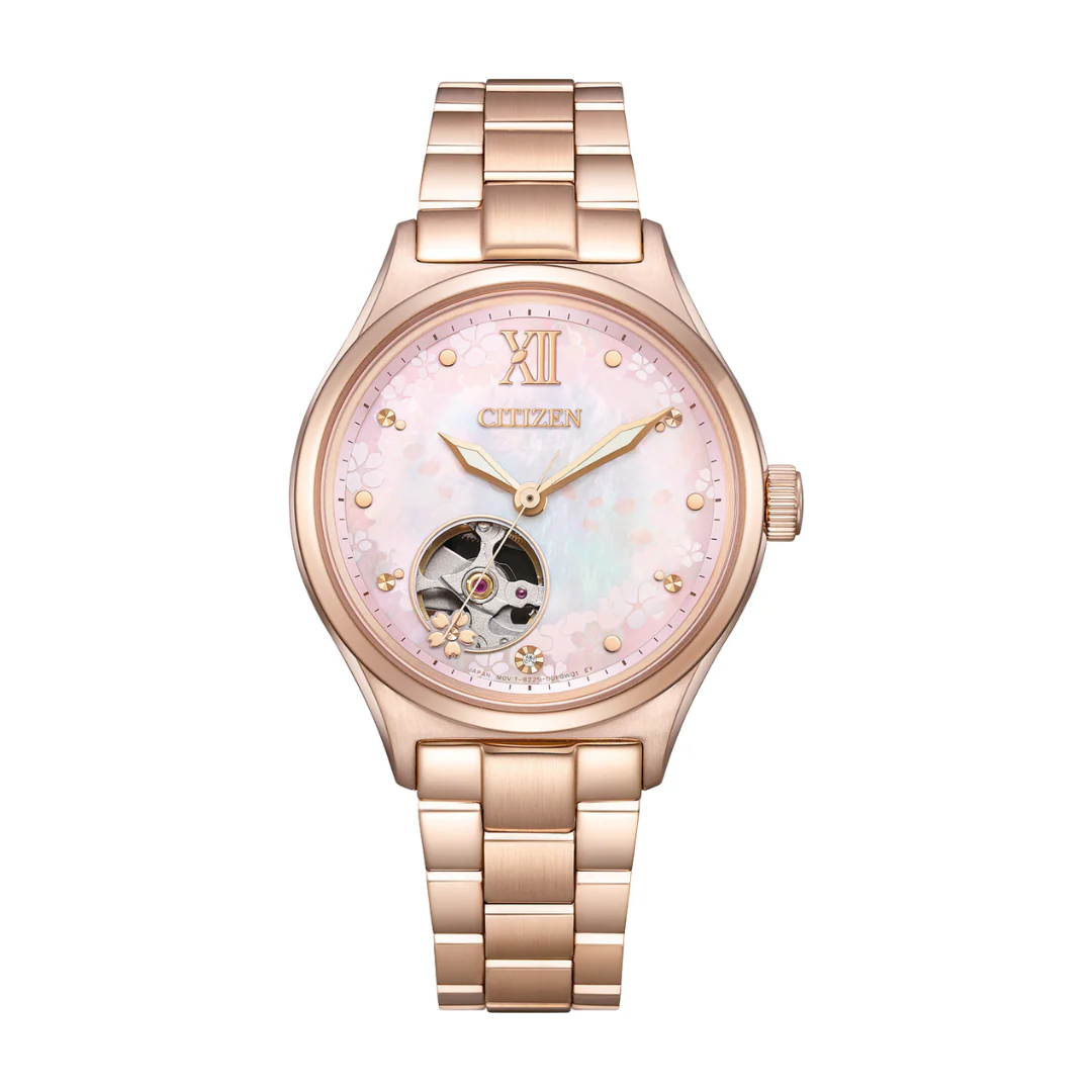 CITIZEN PC1017-96W SAKURA MECHANICAL LIMITED EDITION WOMEN WATCH