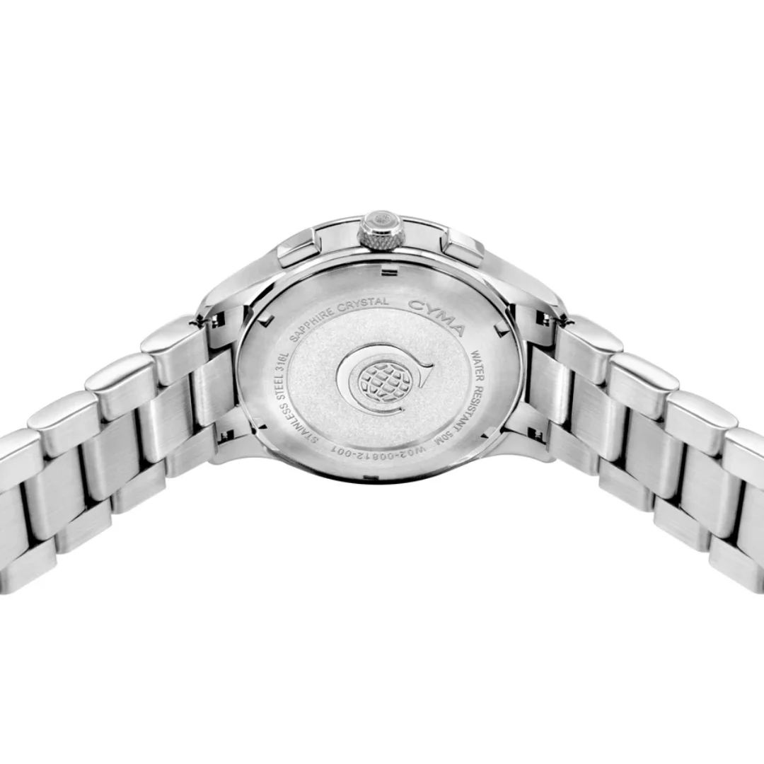 CYMA CHAMPION MEN'S SWISS QUARTZ CHRONOGRAPH — SILVER (W02-00812-008) - Image 3