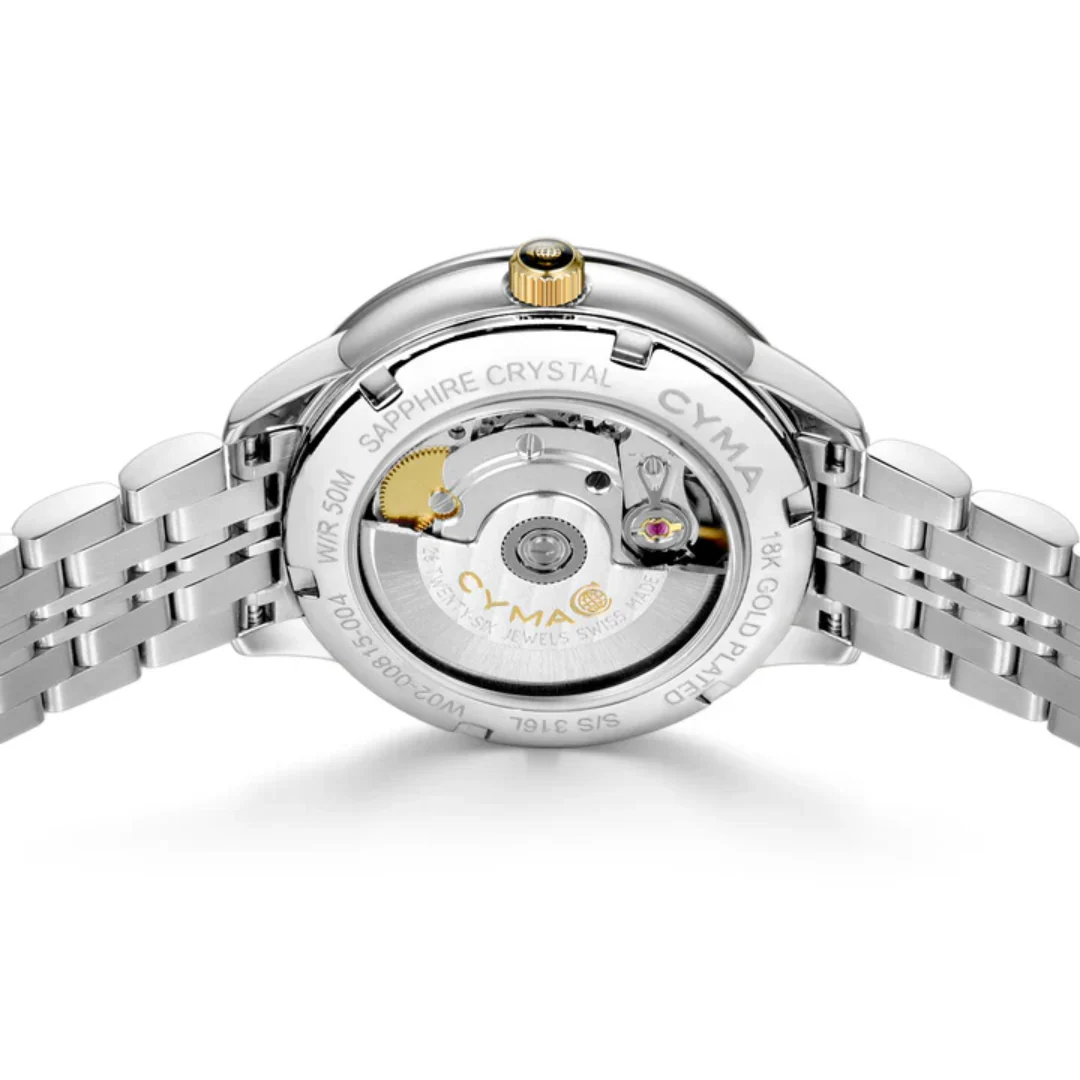 CYMA CHARISMA WOMEN'S SWISS AUTOMATIC WATCH — RED & YELLOW GOLD (W02-00815-004) - Image 3