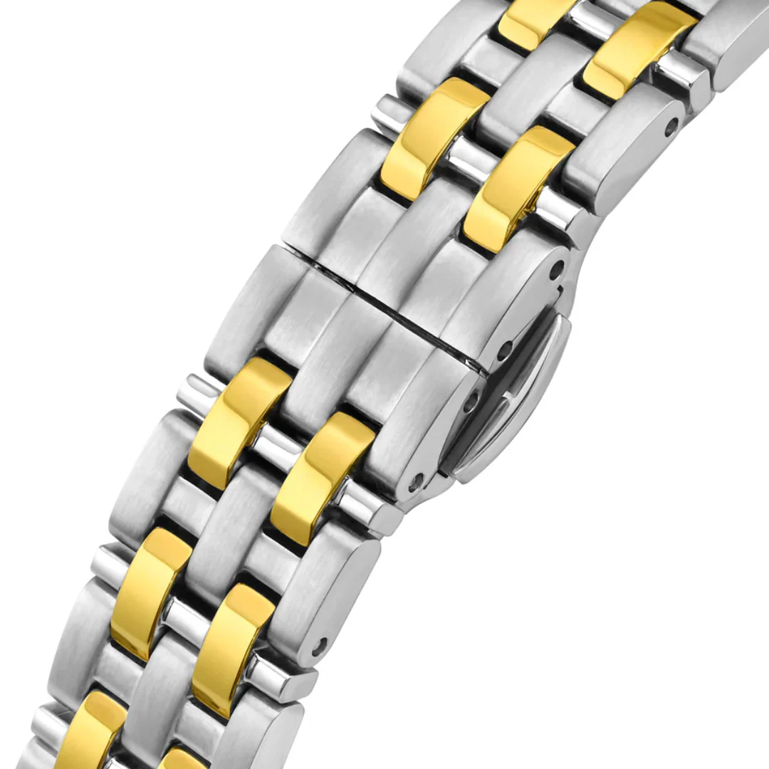 CYMA EUROPA WOMEN'S SWISS AUTOMATIC WATCH — SILVER WHITE & GOLD TWO-TONE (W02-00817-001) - Image 4