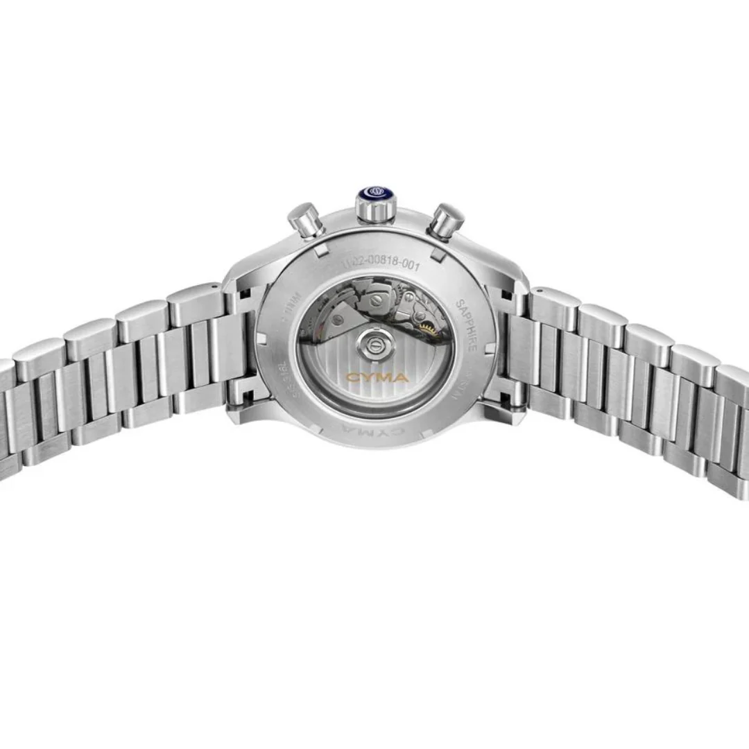 CYMA GRAND MAESTRO "THE CHESS" MEN'S SWISS AUTOMATIC CHRONOGRAPH — BLUE (W02-00818-001) - Image 3