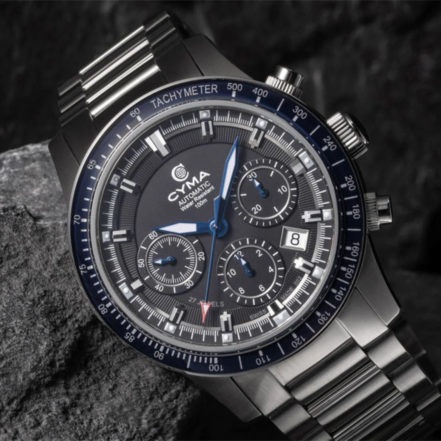 CYMA W02-00608-002 GRAND MAESTRO THE STEEL CROSS LIMITED EDITION AUTOMATIC CHRONOGRAPH MEN WATCH - Image 8