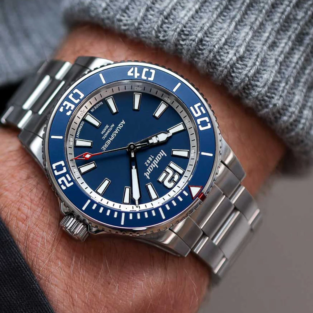 HANHART AQUASPHERE 772.270-6428 FREEFALL BLUE MEN WATCH - Image 6