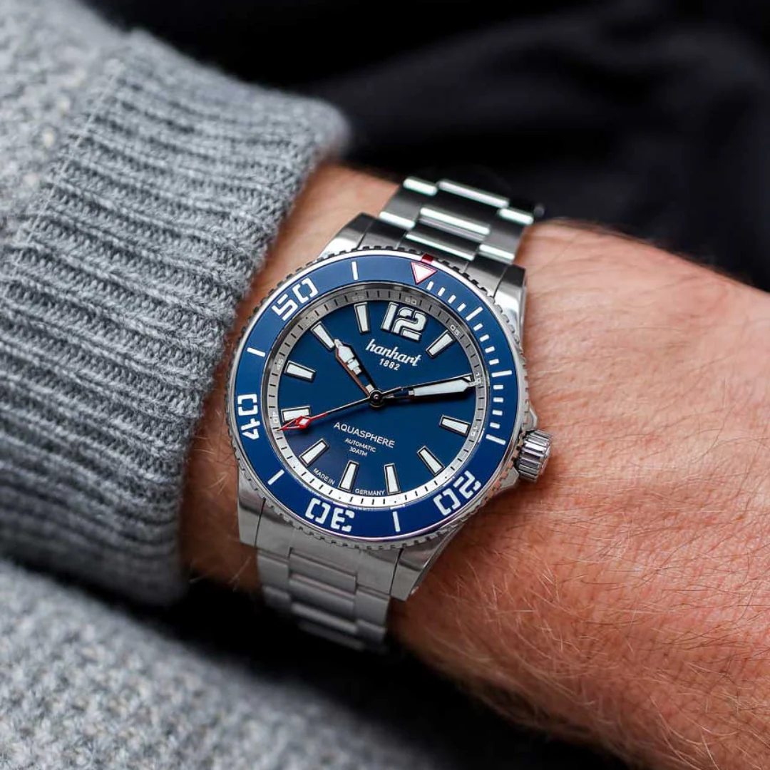 HANHART AQUASPHERE 772.270-6428 FREEFALL BLUE MEN WATCH - Image 9