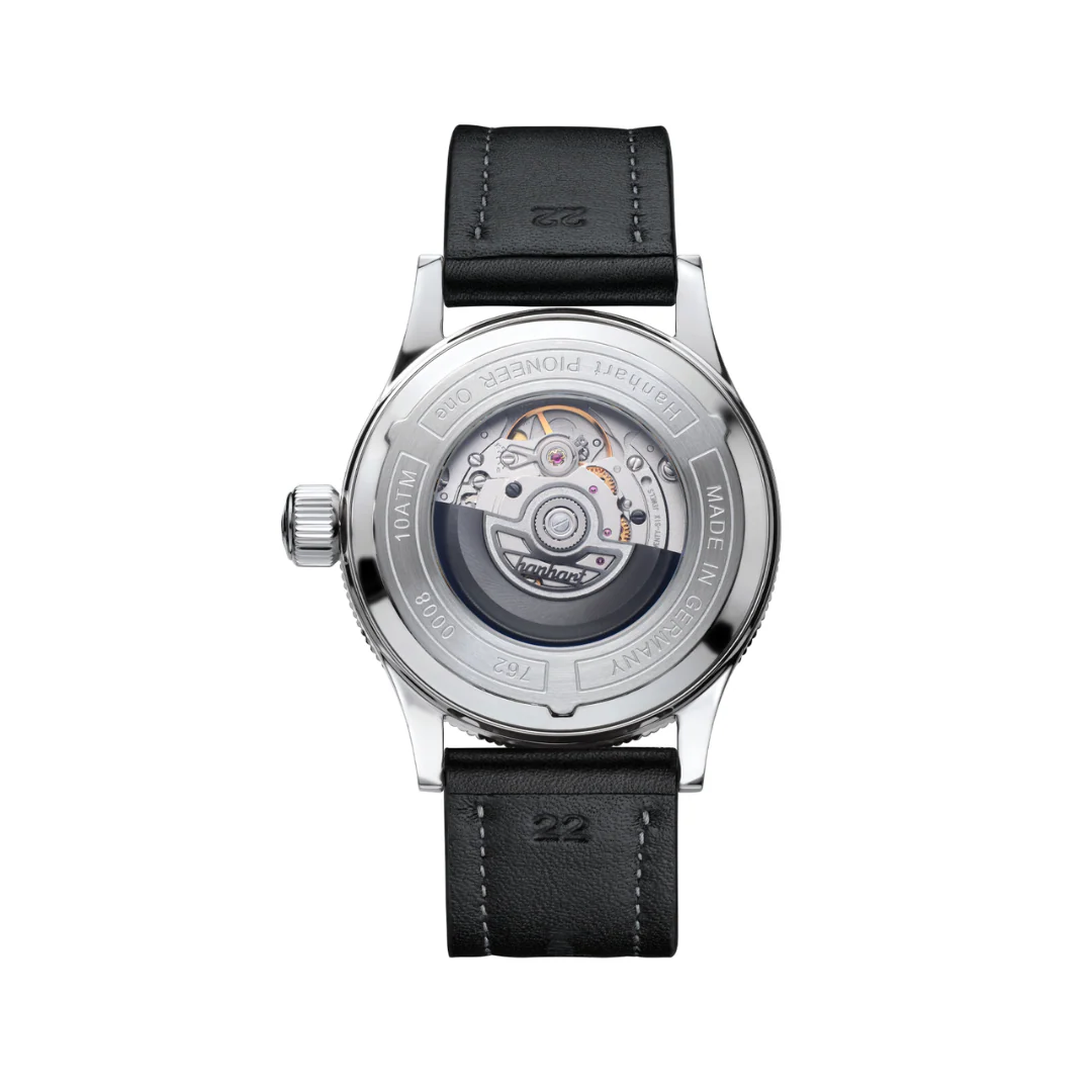 HANHART PIONEER ONE GREY 762.240-7010 CALFSKIN MEN WATCH - Image 2