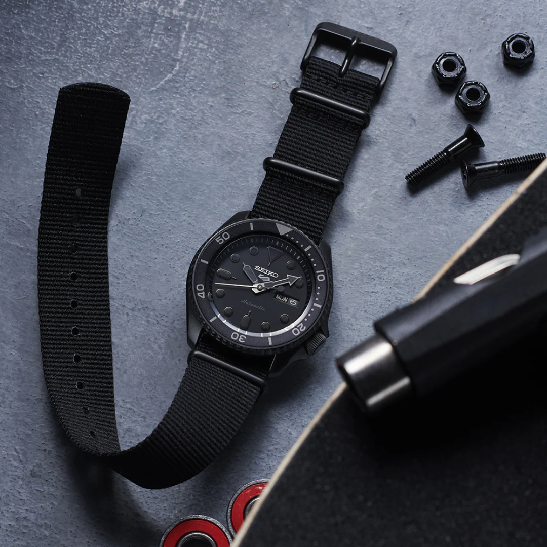 SEIKO 5 SPORTS SRPD79K1 AUTOMATIC STEALTH BLACK MEN WATCH - Image 2