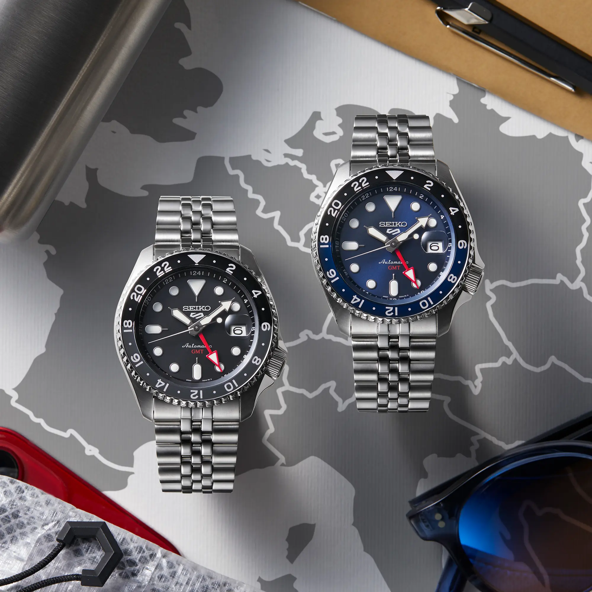 SEIKO 5 SPORTS SSK001K1 AUTOMATIC G.M.T. MEN WATCH - Image 2