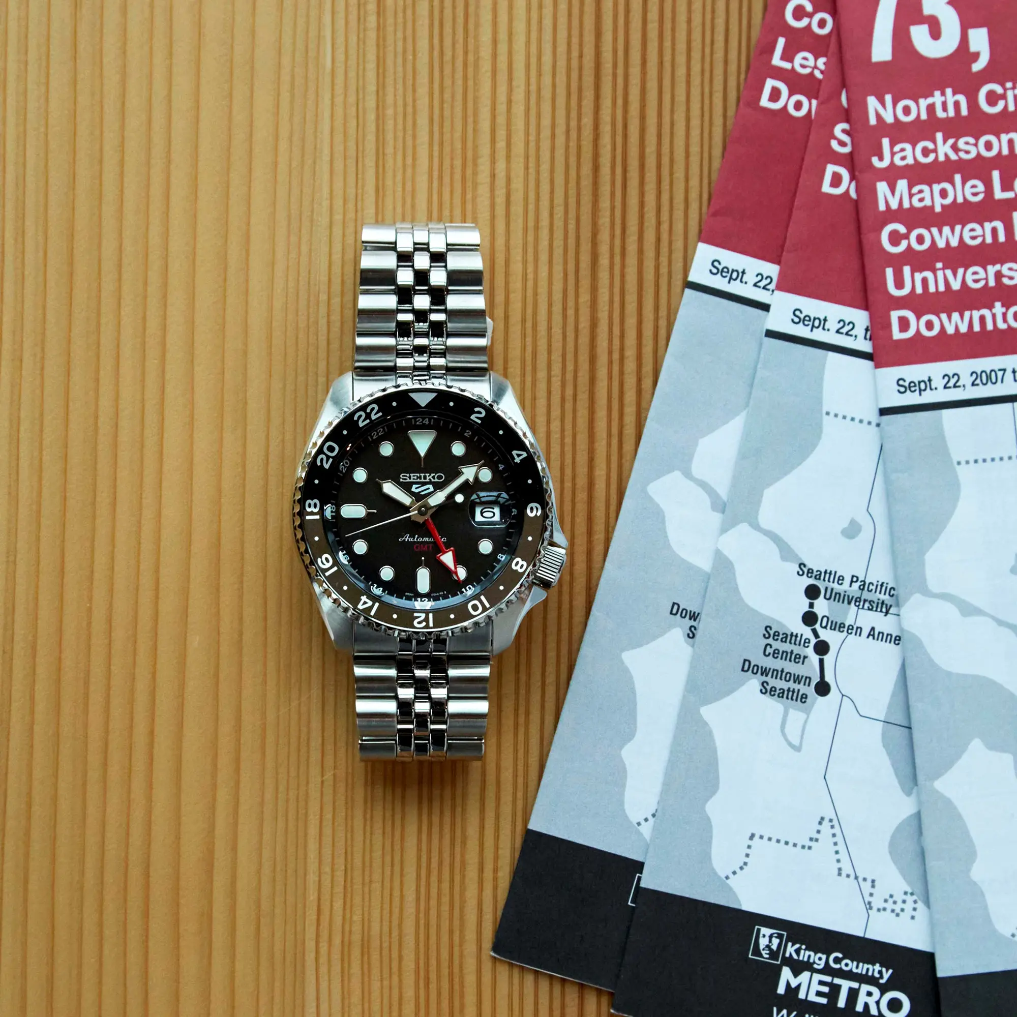 SEIKO 5 SPORTS SSK001K1 AUTOMATIC G.M.T. MEN WATCH - Image 7