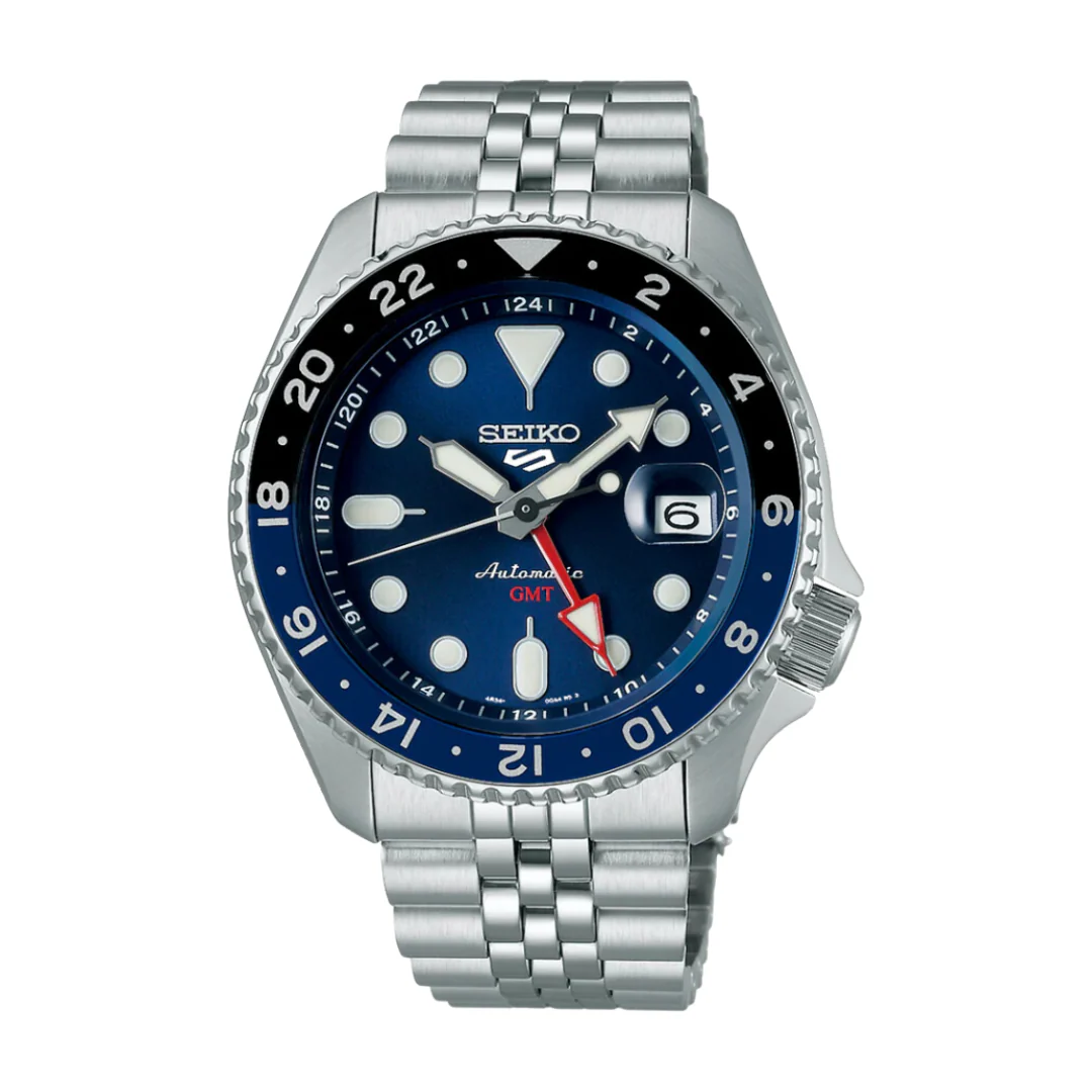SEIKO 5 SPORTS SSK003K1 AUTOMATIC G.M.T. SKX BLUE DIAL MEN WATCH