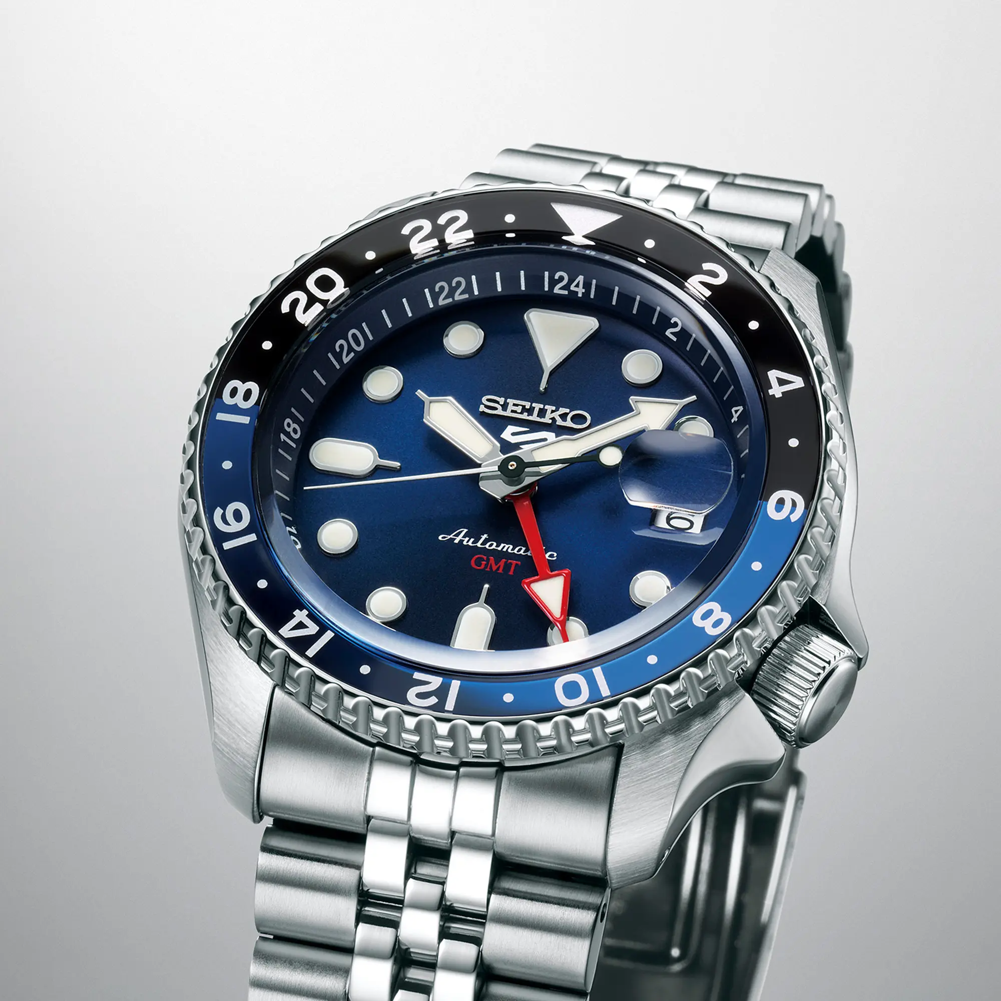SEIKO 5 SPORTS SSK003K1 AUTOMATIC G.M.T. SKX BLUE DIAL MEN WATCH - Image 2
