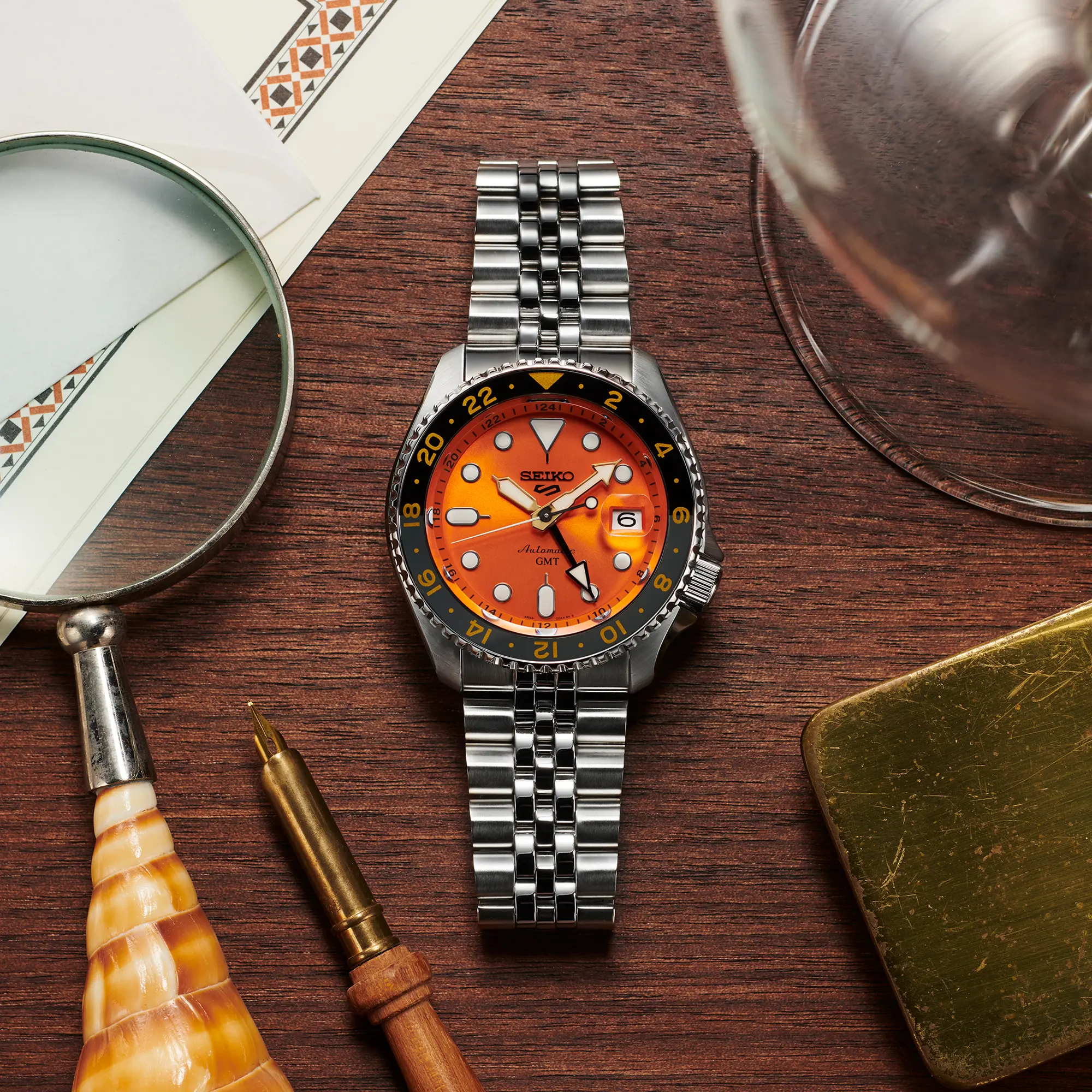SEIKO 5 SPORTS SSK005K1 AUTOMATIC G.M.T. MEN WATCH - Image 4