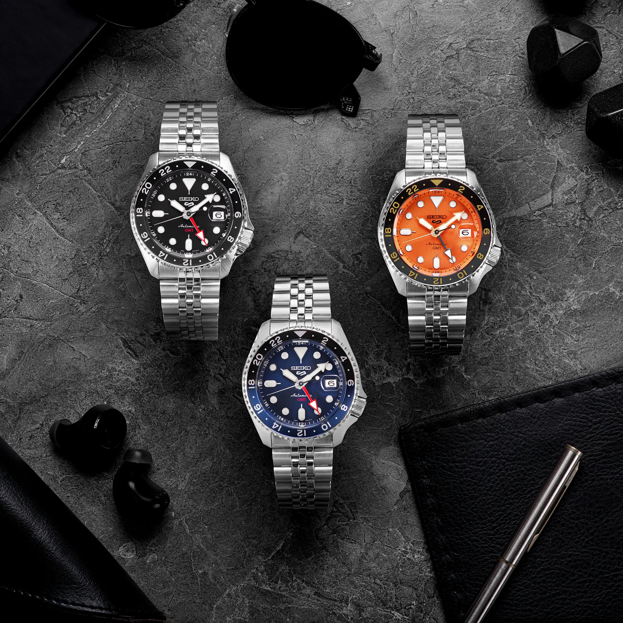 SEIKO 5 SPORTS SSK005K1 AUTOMATIC G.M.T. MEN WATCH - Image 6