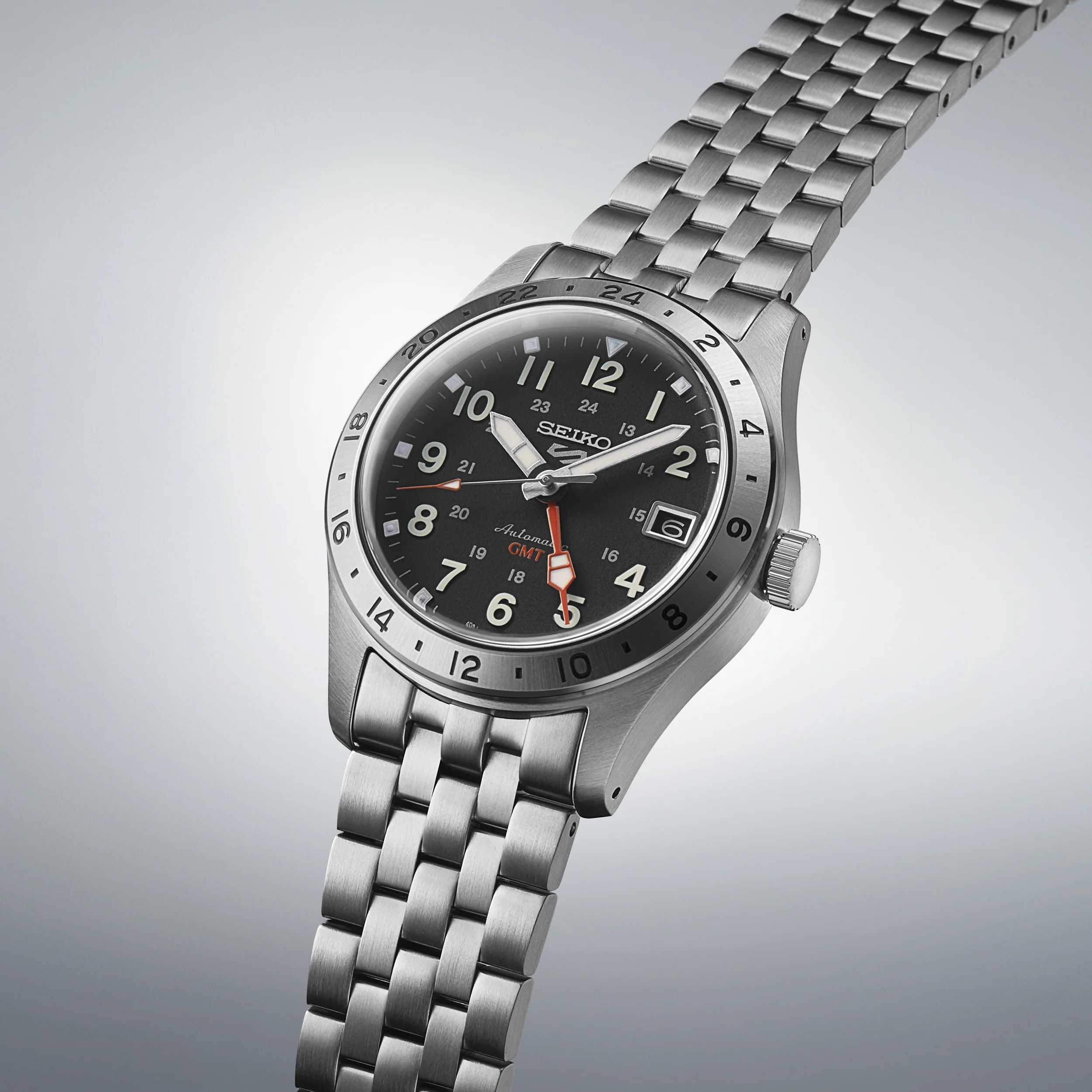SEIKO 5 SPORTS SSK023K1 FIELD DEPLOY MECHANICAL GMT MEN WATCH - Image 5
