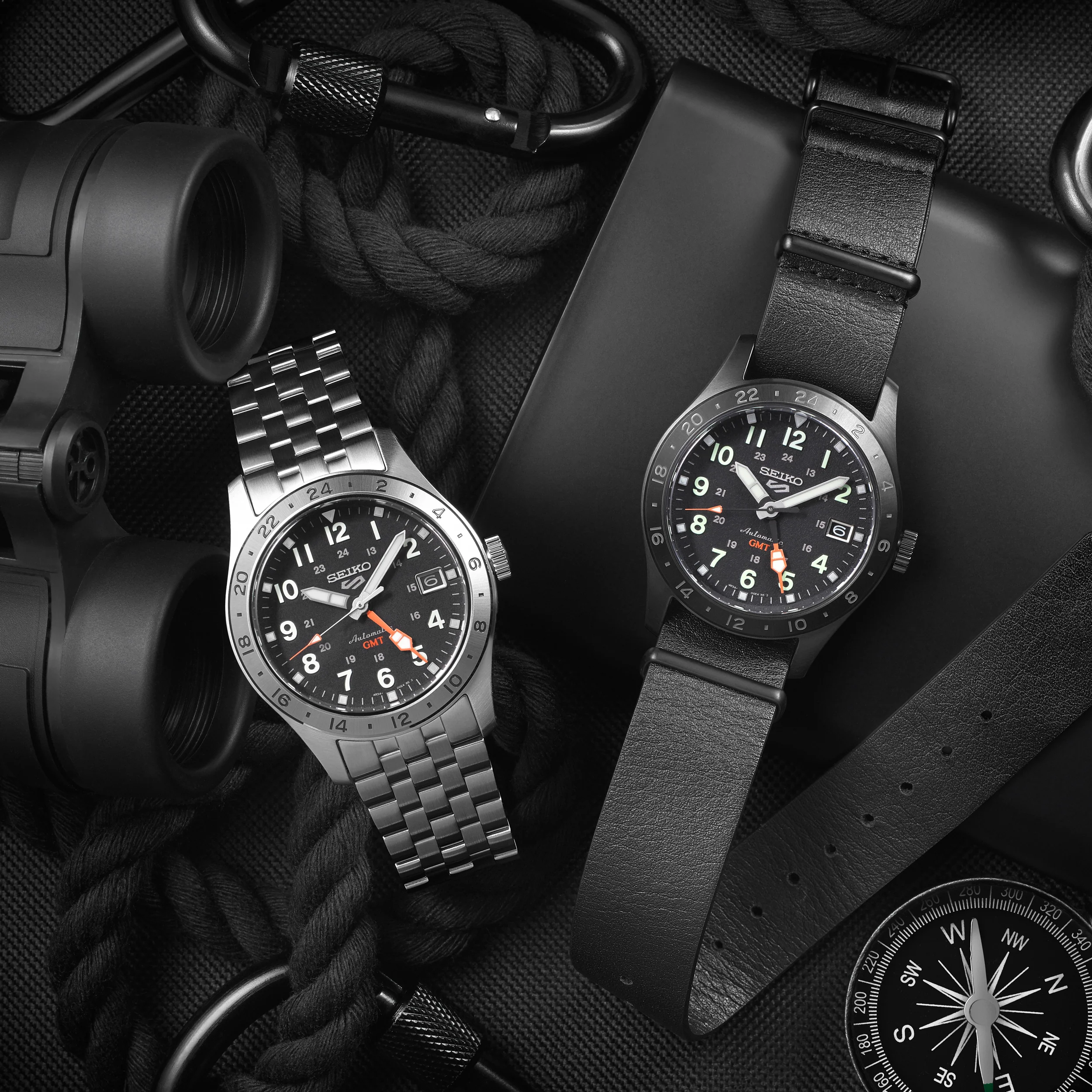 SEIKO 5 SPORTS SSK023K1 FIELD DEPLOY MECHANICAL GMT MEN WATCH - Image 7