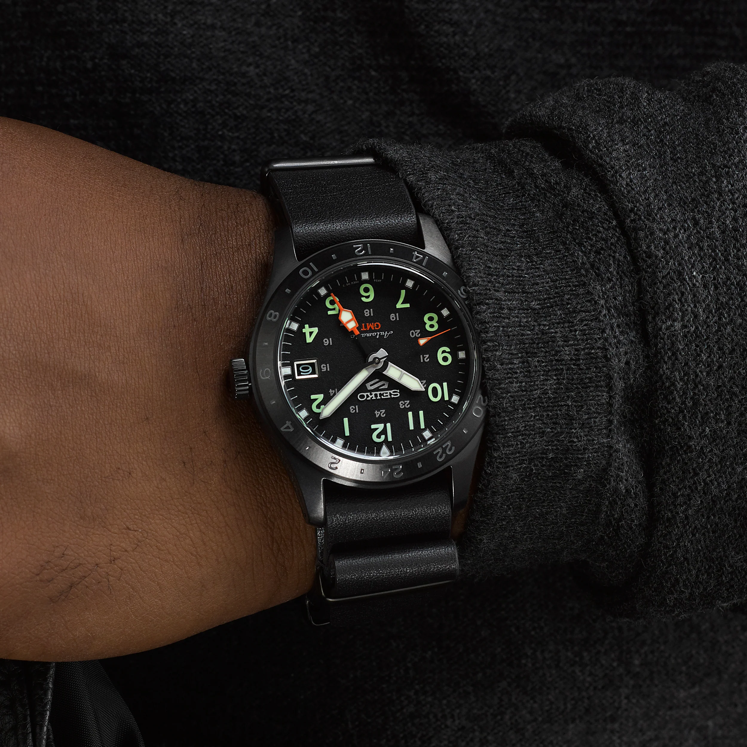 SEIKO 5 SPORTS SSK025K1 FIELD DECEPTION MECHANICAL GMT MEN WATCH - Image 6
