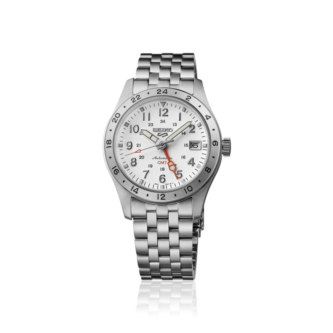 SEIKO 5 SPORTS SSK059K1 FIELD WHITE MECHANICAL GMT MEN WATCH - Image 4