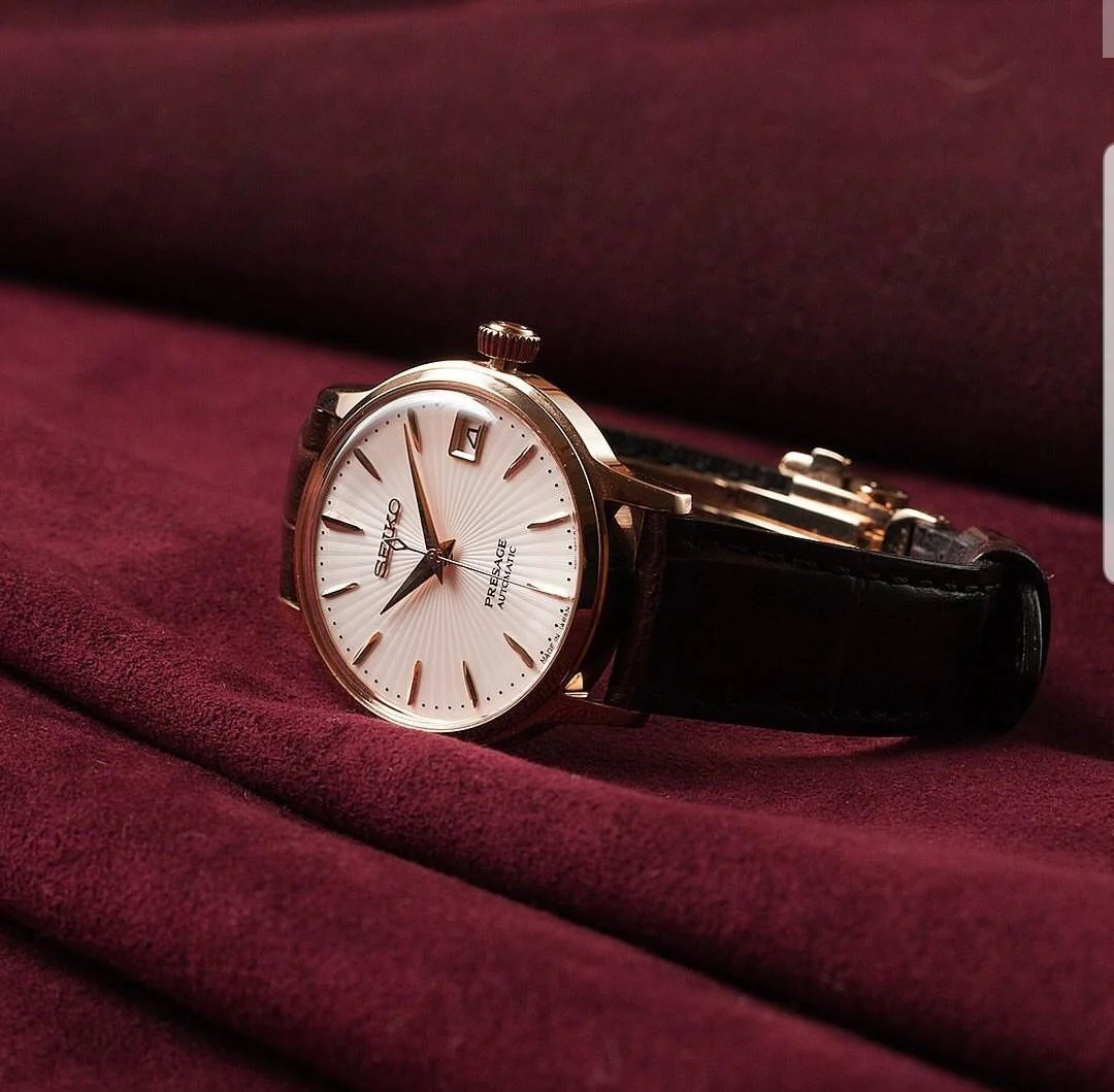 SEIKO PRESAGE COCKTAIL TIME ‘BELLINI’ SRP852J1 AUTOMATIC ROSE GOLD WOMEN WATCH - Image 2