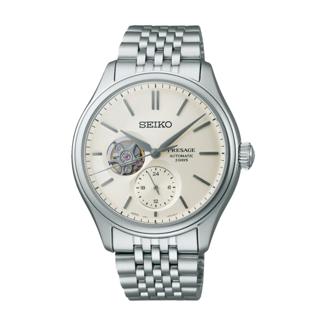 SEIKO PRESAGE SPB469J1 CLASSIC AUTOMATIC OPEN HEART MEN WATCH