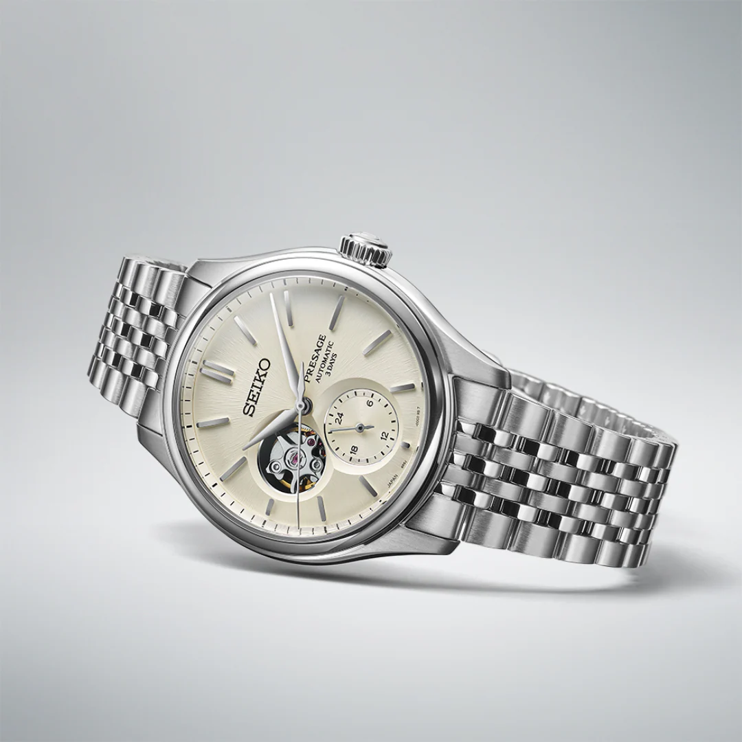 SEIKO PRESAGE SPB469J1 CLASSIC AUTOMATIC OPEN HEART MEN WATCH - Image 3