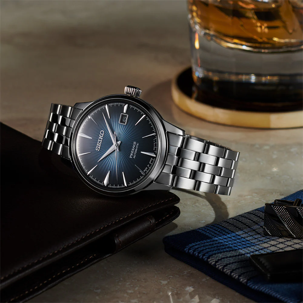 SEIKO PRESAGE SRPB41J1 COCKTAIL TIME "BLUE MOON" AUTOMATIC MEN WATCH - Image 2
