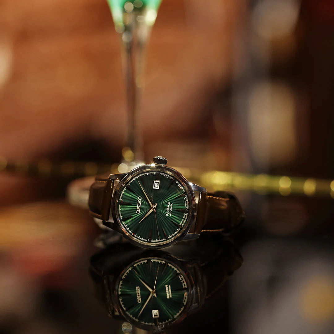 SEIKO PRESAGE SRPD37J1 COCKTAIL TIME "MOCKINGBIRD" AUTOMATIC MEN WATCH - Image 5