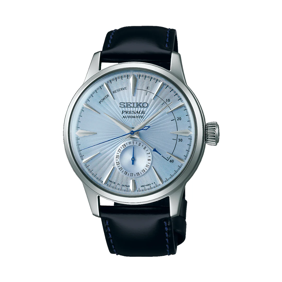 SEIKO PRESAGE SSA343J1 POWER RESERVE COCKTAIL TIME "SKYDIVING" AUTOMATIC MEN WATCH
