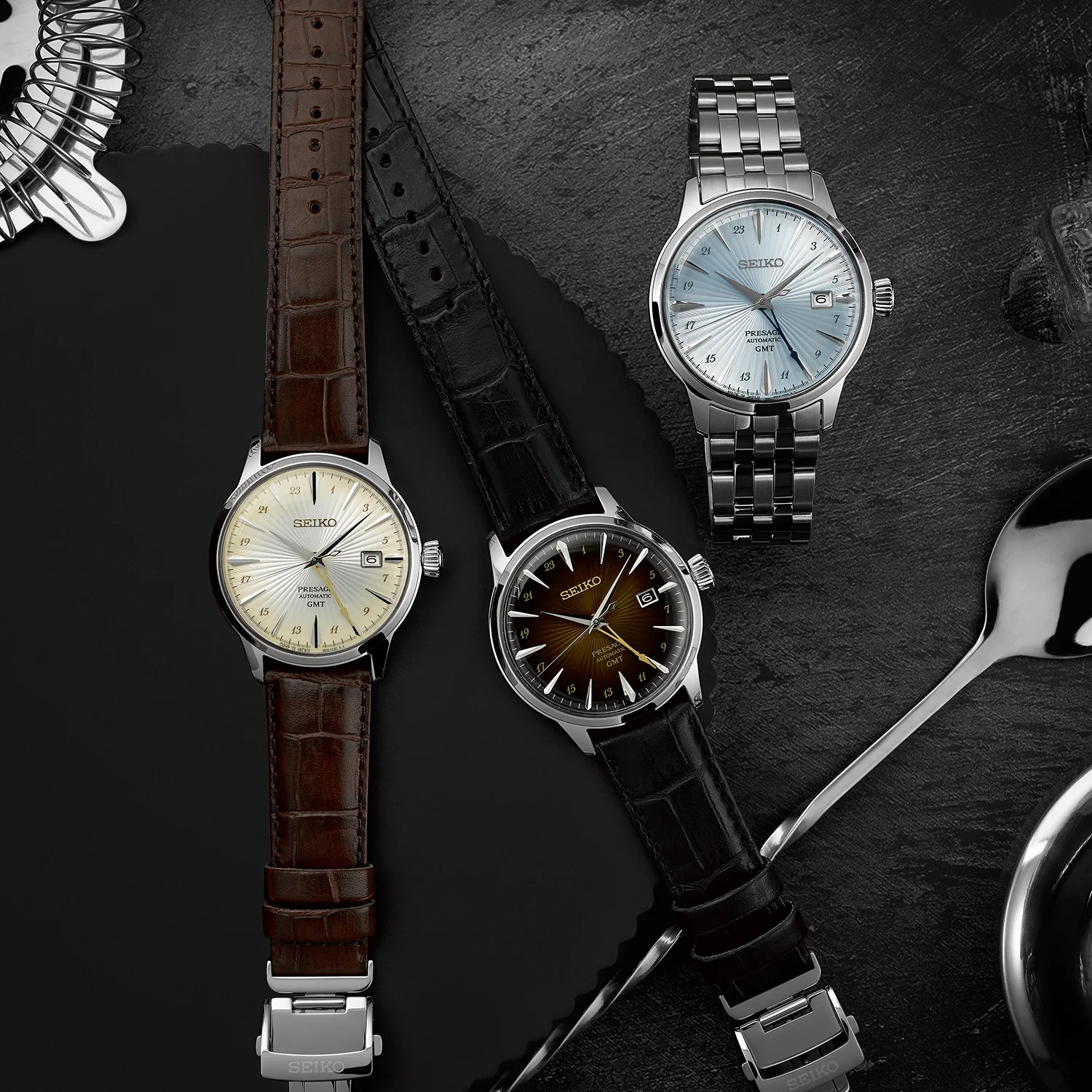 SEIKO PRESAGE SSK041J1 COCKTAIL TIME GMT MEN WATCH - Image 5