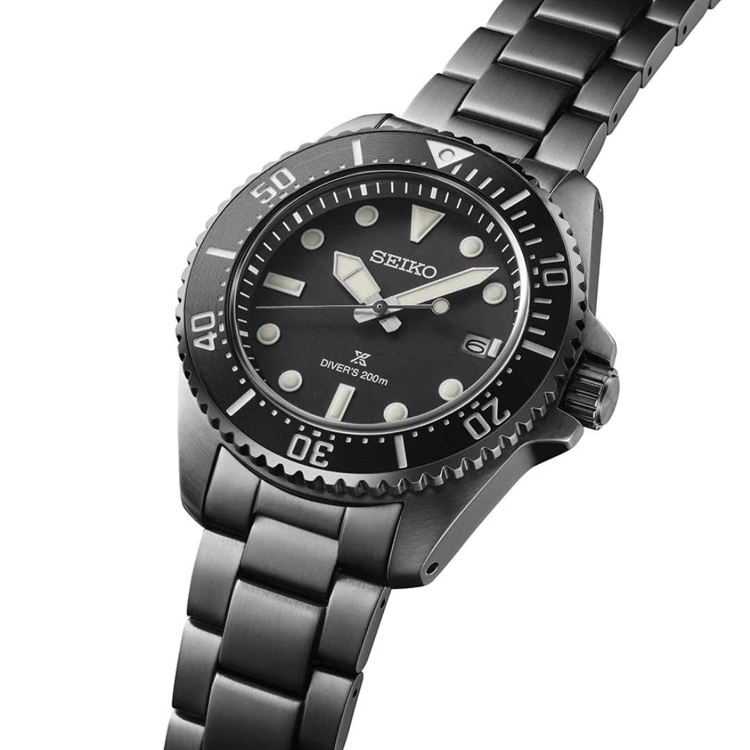 SEIKO PROSPEX SNE599P1 SOLAR DIVER BLACK MEN WATCH - Image 2