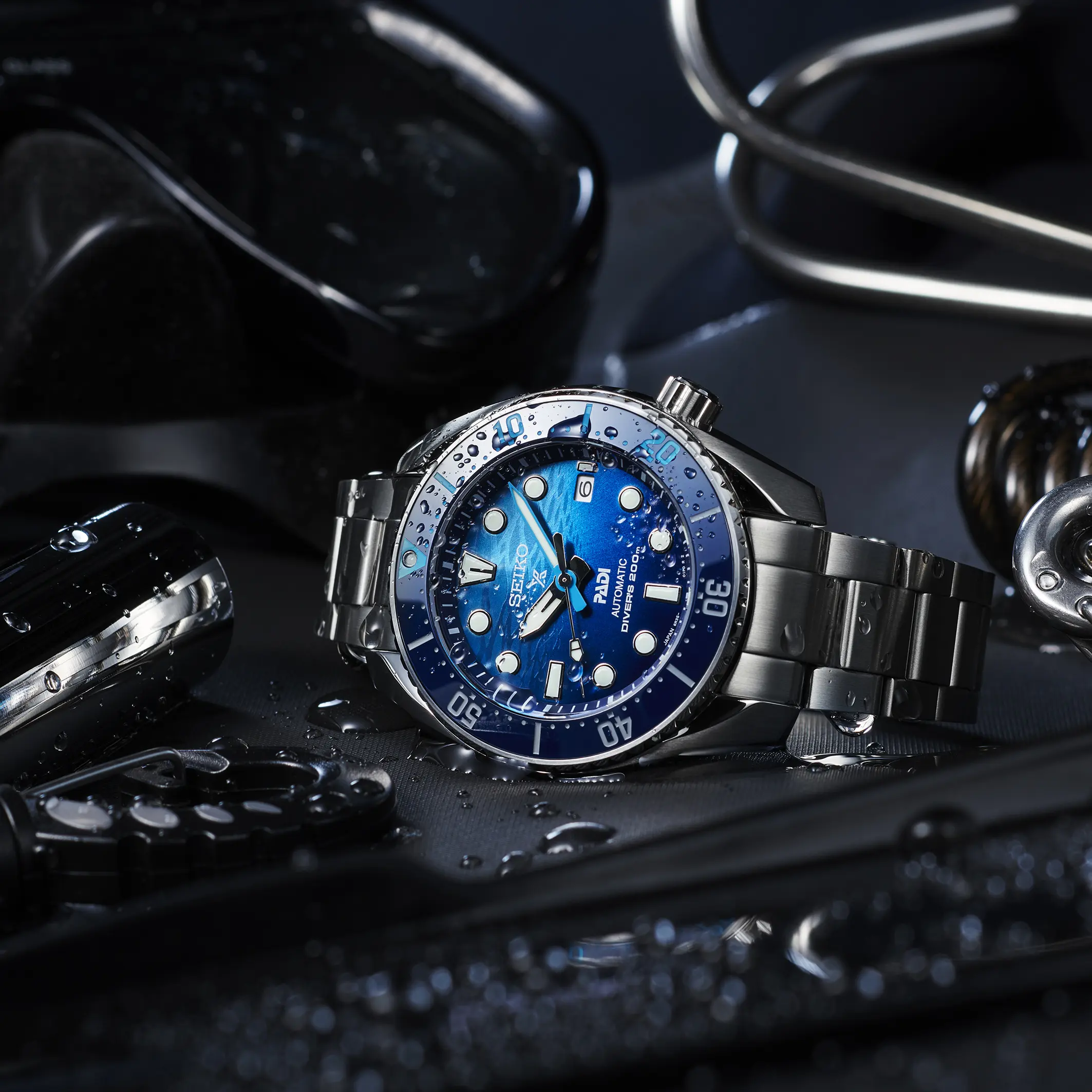SEIKO PROSPEX SPB375J1 GREAT BLUE SUMO SCUBA PADI AUTOMATIC SPECIAL EDITION MEN WATCH - Image 9