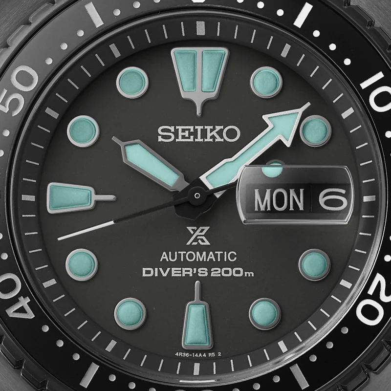 SEIKO PROSPEX SRPK43K1 BLACK SERIES NIGHT VISION TURTLE DIVER MEN WATCH - Image 2