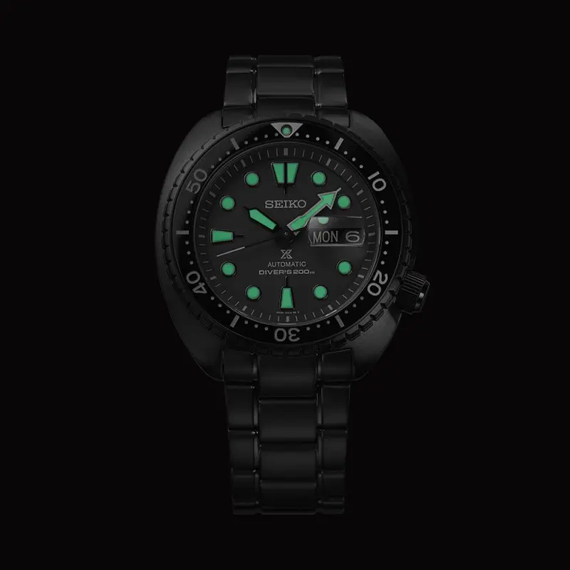 SEIKO PROSPEX SRPK43K1 BLACK SERIES NIGHT VISION TURTLE DIVER MEN WATCH - Image 5