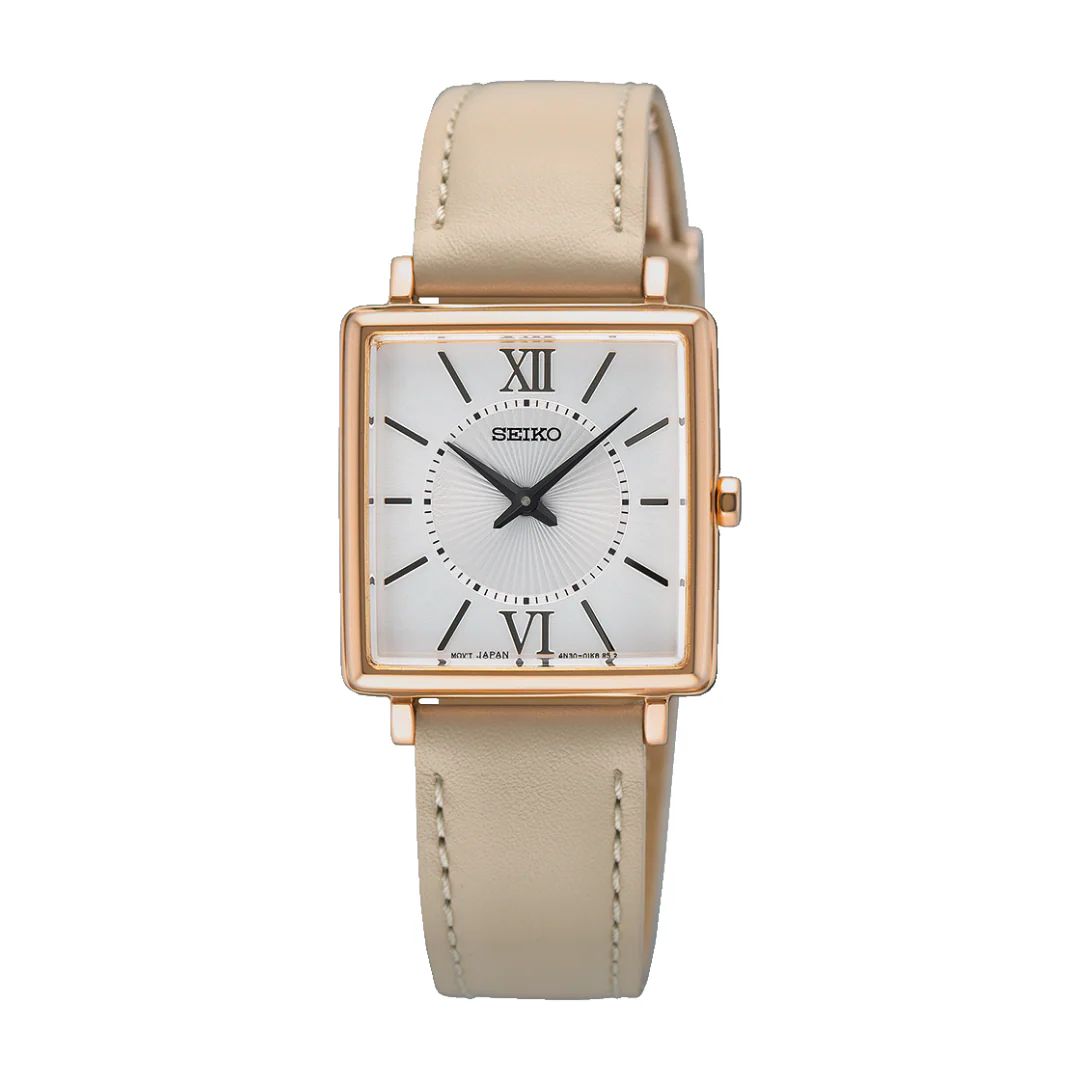 SEIKO SWR114P1 CONCEPTUAL QUARTZ ROSE GOLD LEATHER WOMEN WATCH